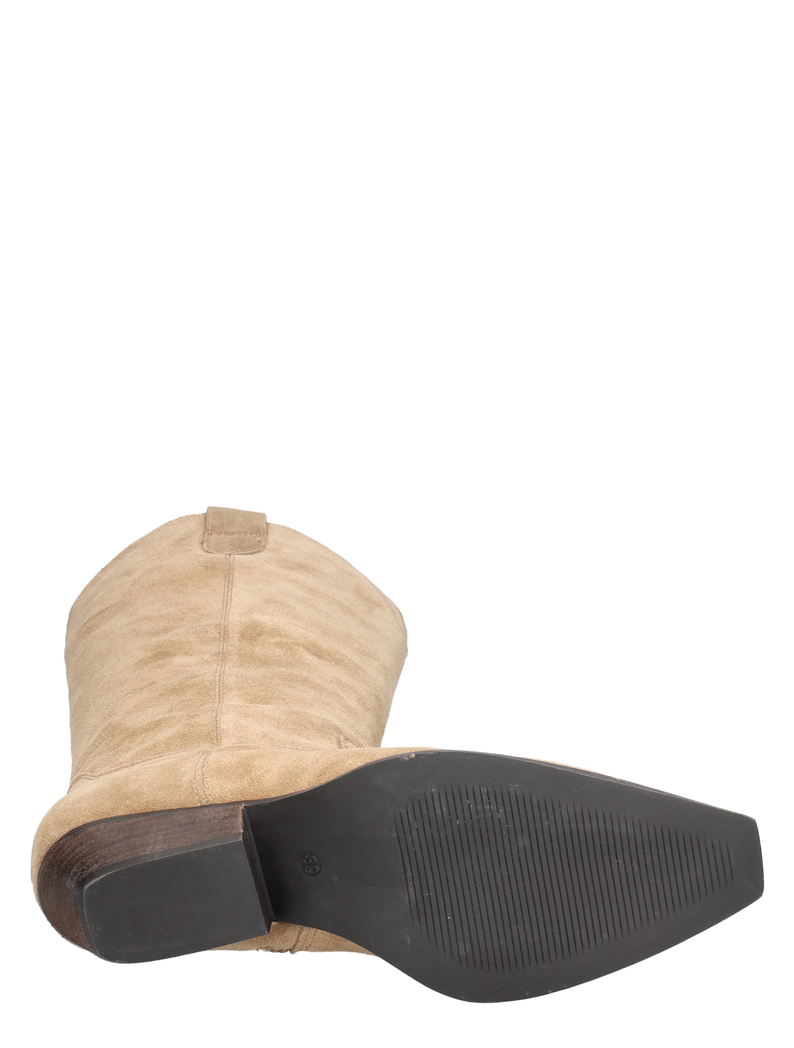 ankle boot, suede, beige, block heel, slouch boot