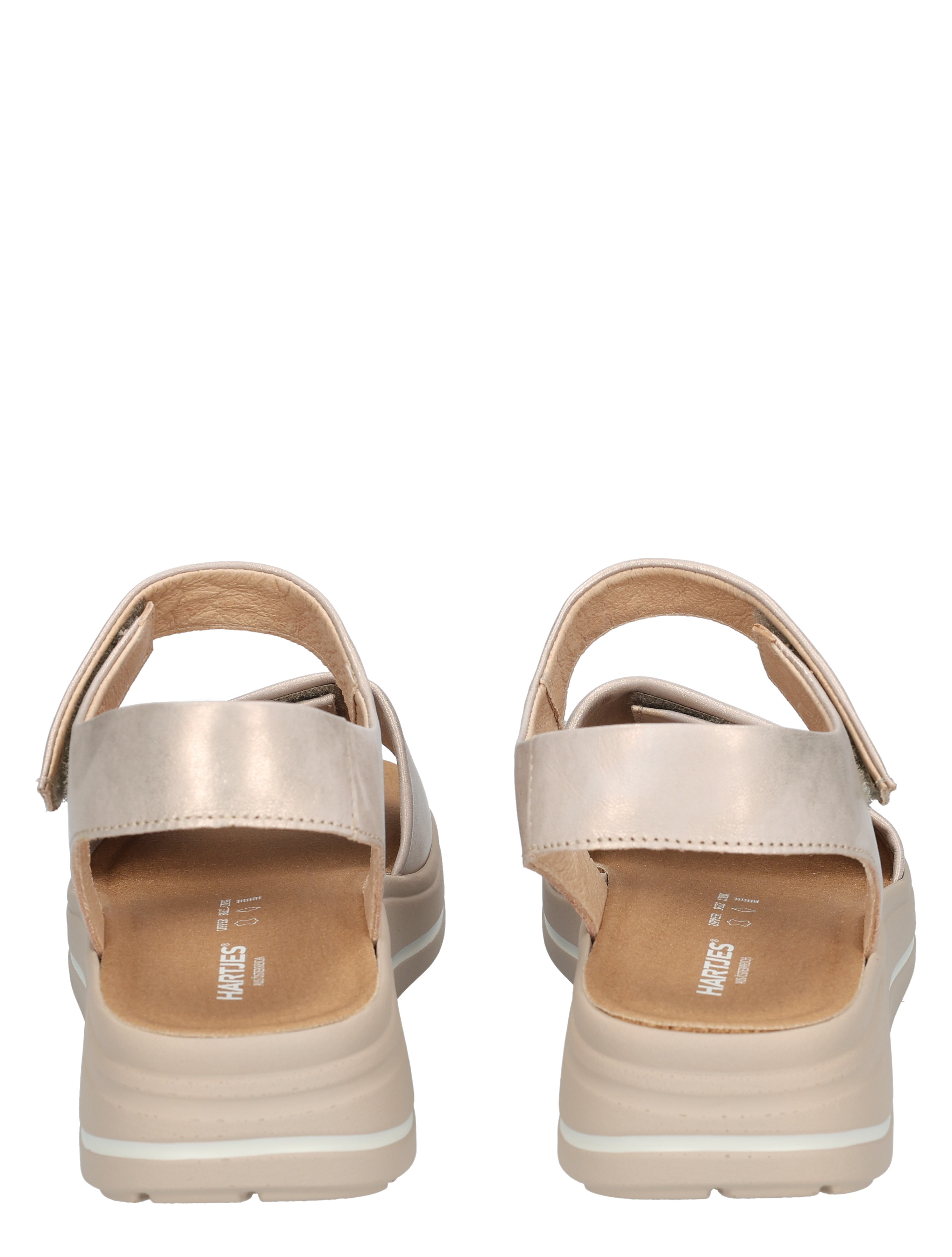 sandalen, wedge, sleehak, bandjes, neutraal