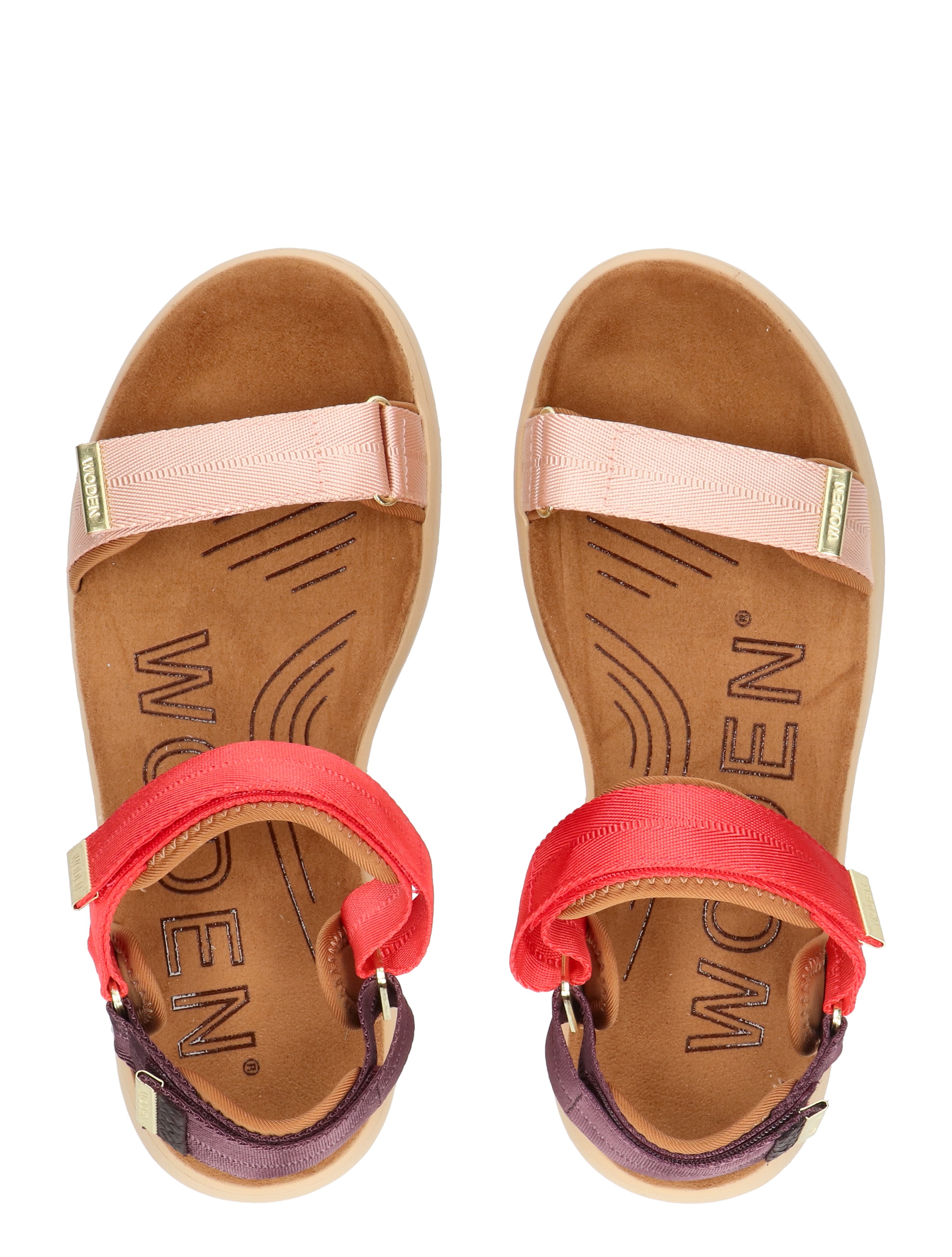 sandalen, zomer, sandalen met klittenband, sandalen met meerdere bands, roze compatibele band