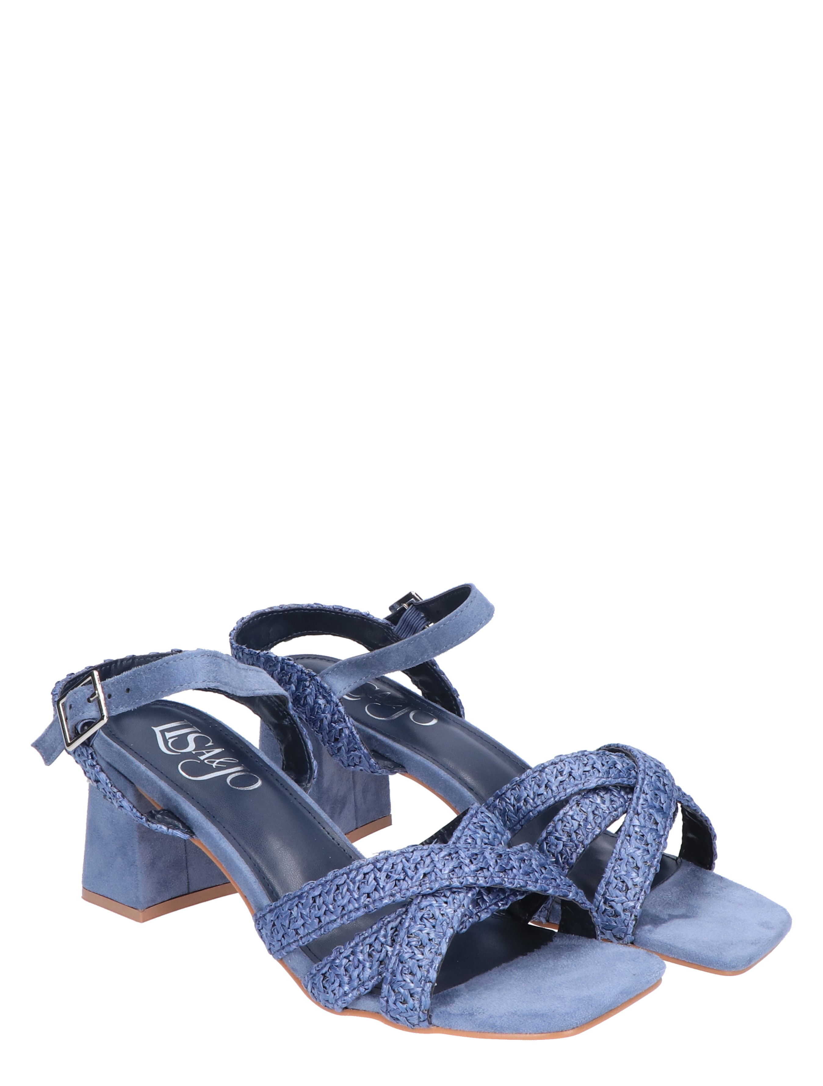 Lisa & Jo - Wayodi Blue Raffia - Dames - Sandalettes - 47577_33_5