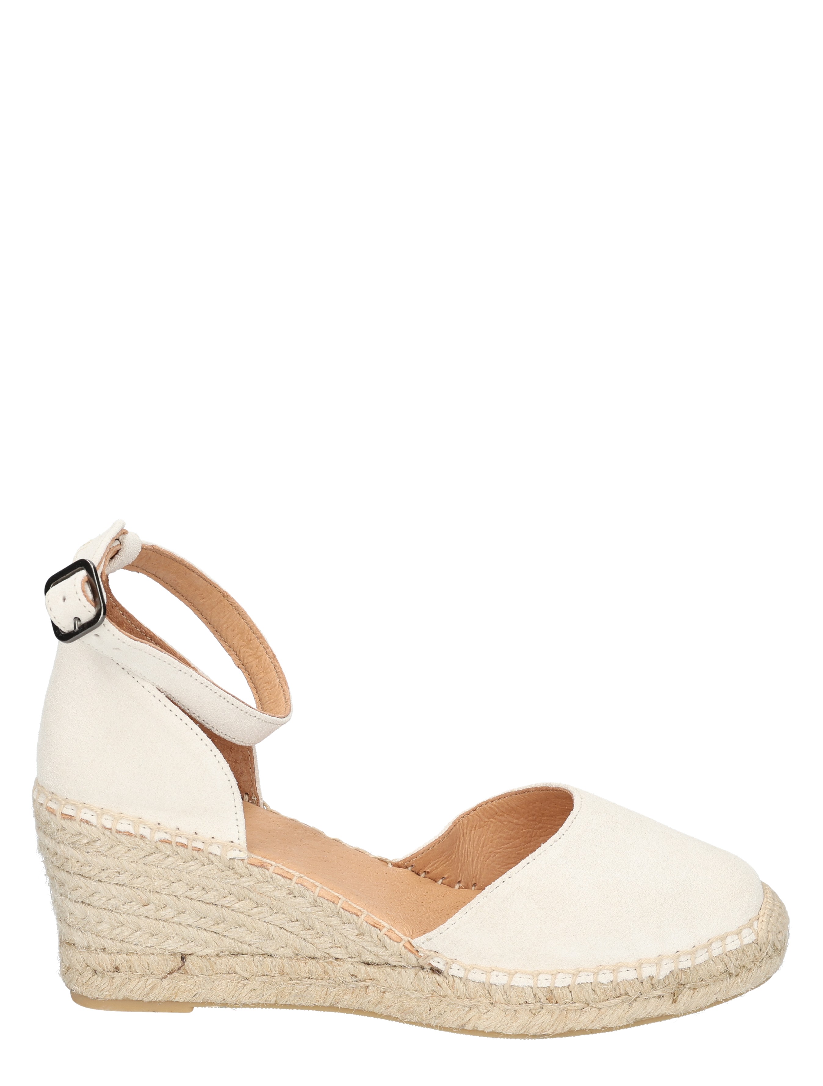 espadrilles, wedges, ankle-strap, canvas, beige