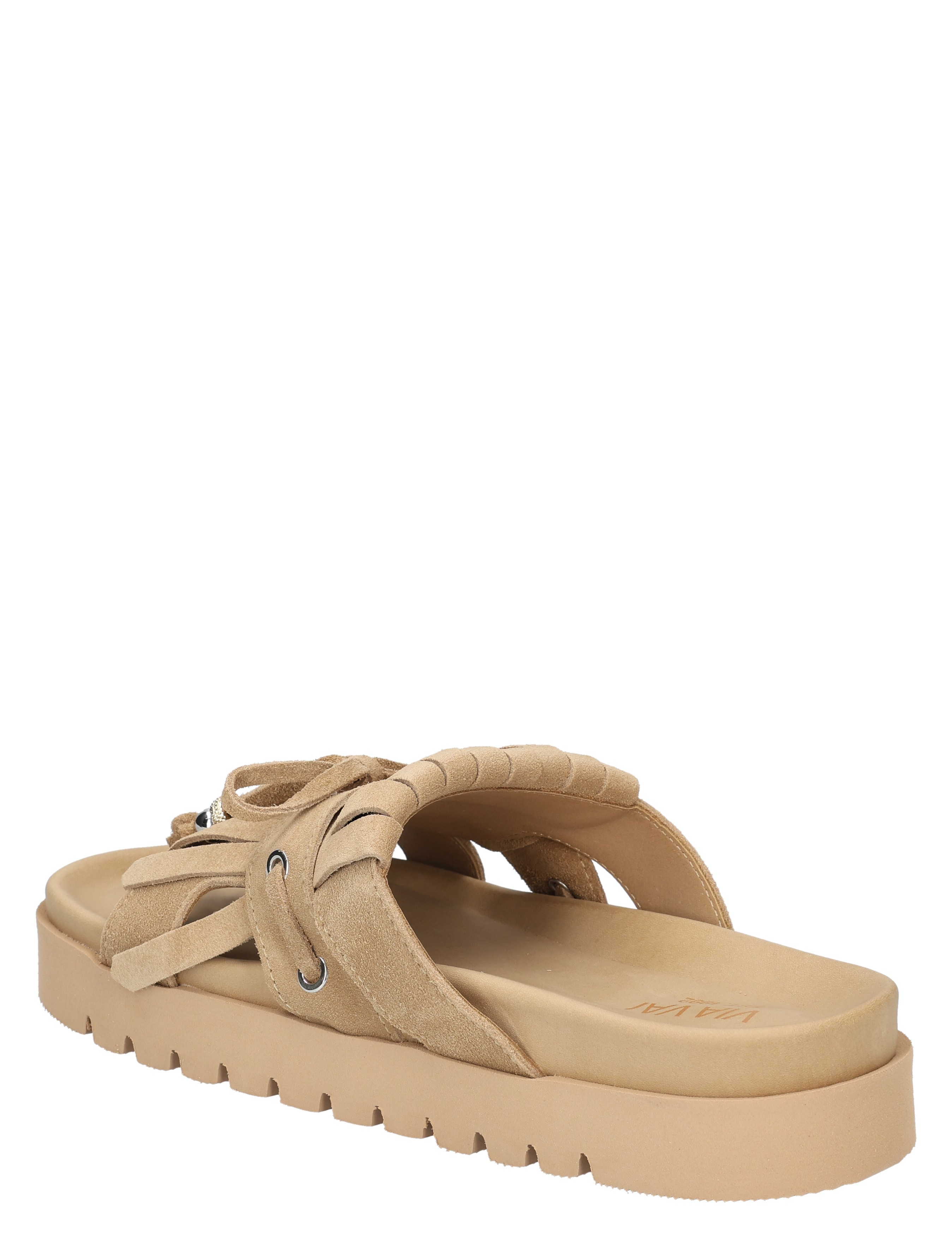 sandaal, slippers, plat, trekkoord, open hiel