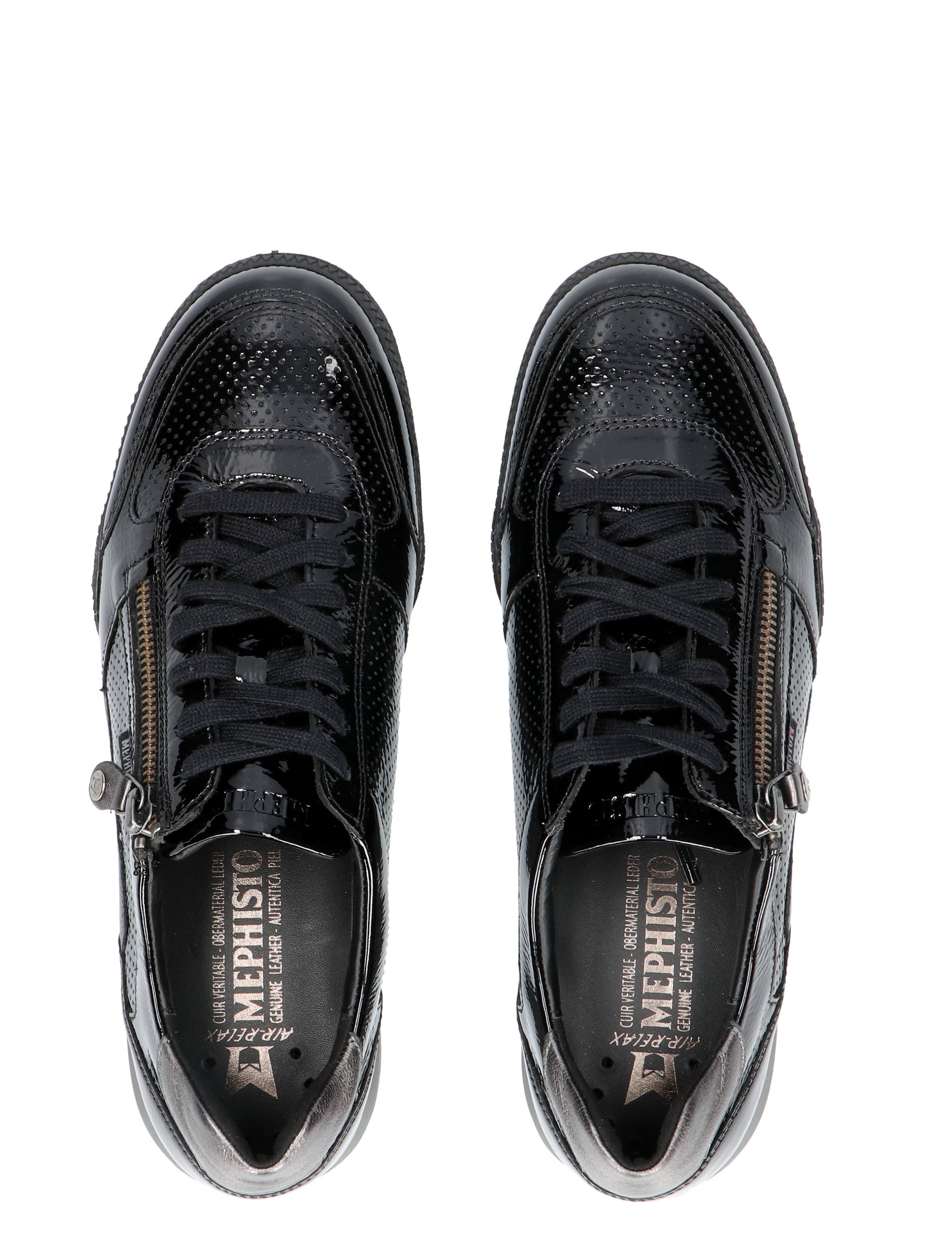 Mephisto - Walie Patent Black G-Wijdte - Dames - Veterschoenen - Casual Veterschoenen - 49127_10_7