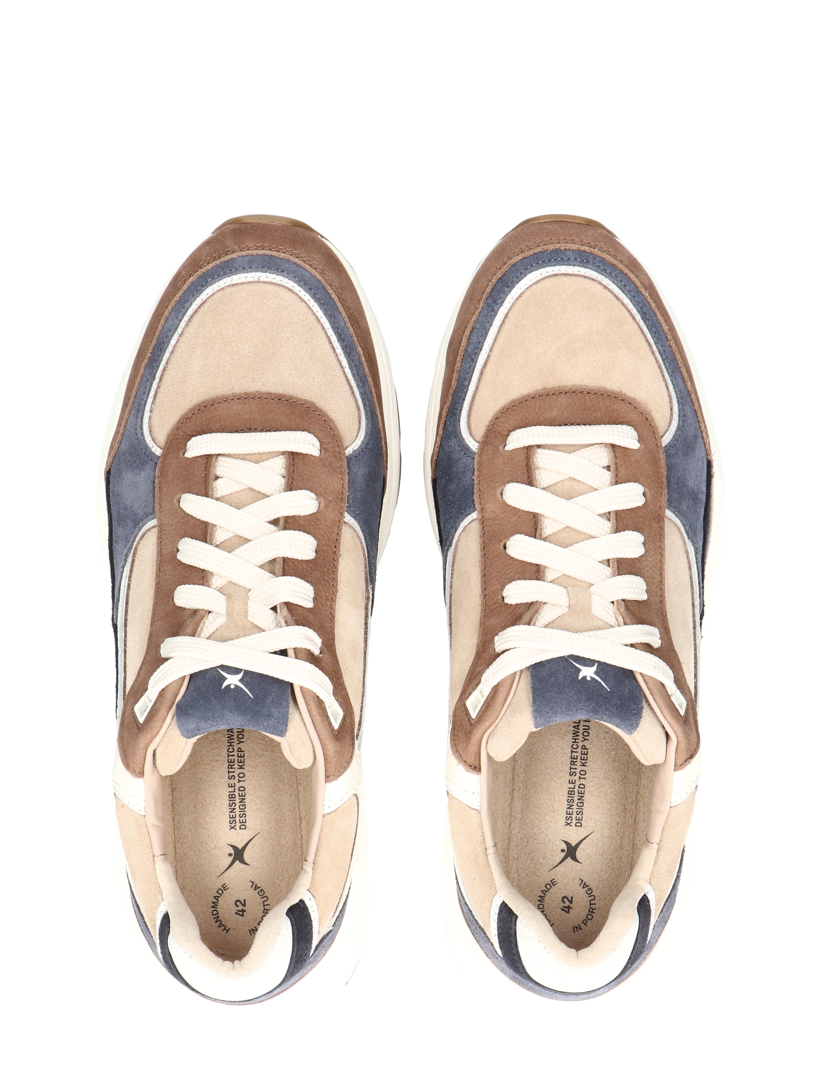 Xsensible - 33204.4 Manhattan Men 352 Brown Combi H-Wijdte - Heren - Veterschoenen - Casual Veterschoenen - 50400_22_8