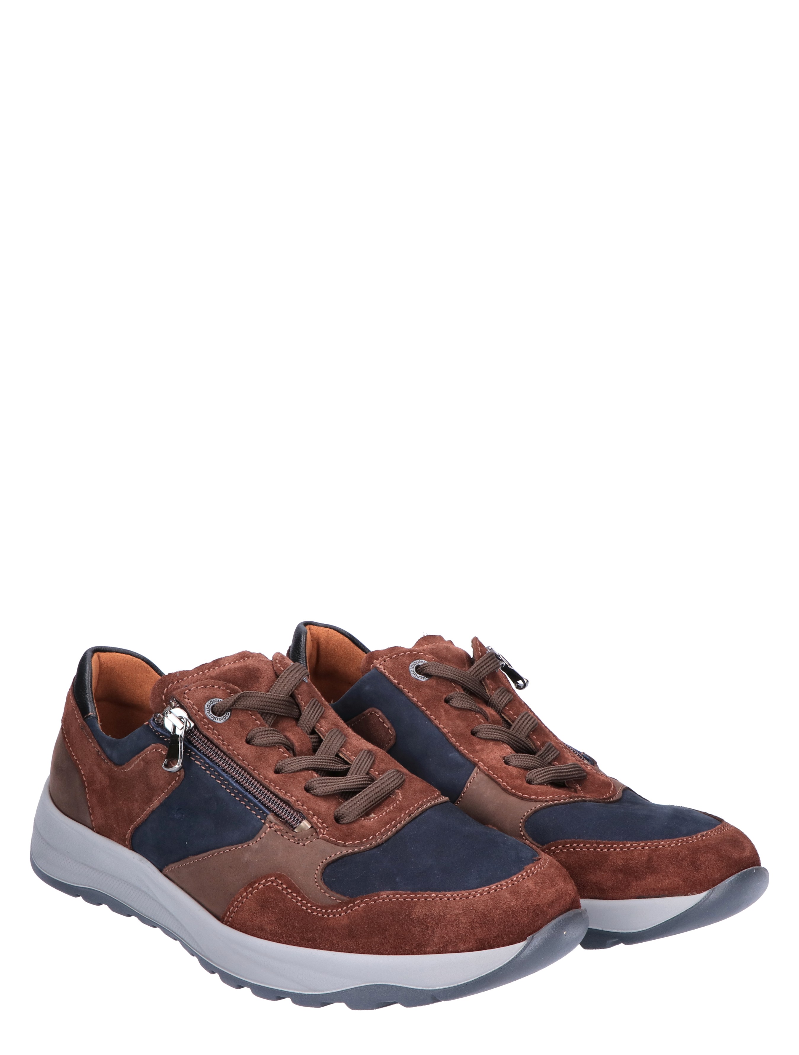 Waldlaufer - 662001 Blue Brown K-Wijdte - Heren - Veterschoenen - Casual Veterschoenen - 45586_32_5