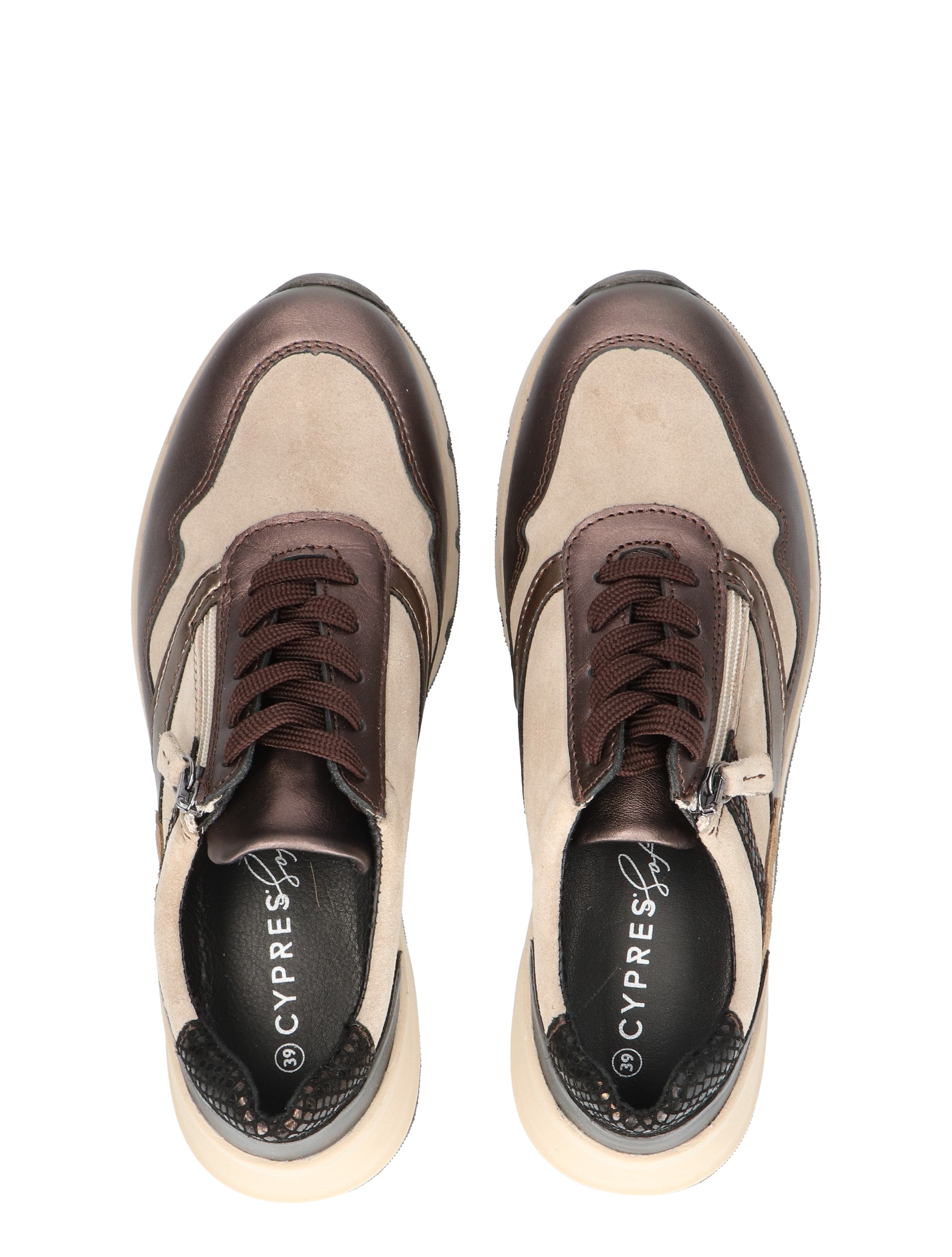 Cypres Soft - Yasmin Beige Brown - Dames - Veterschoenen - Casual Veterschoenen - 48995_72_7