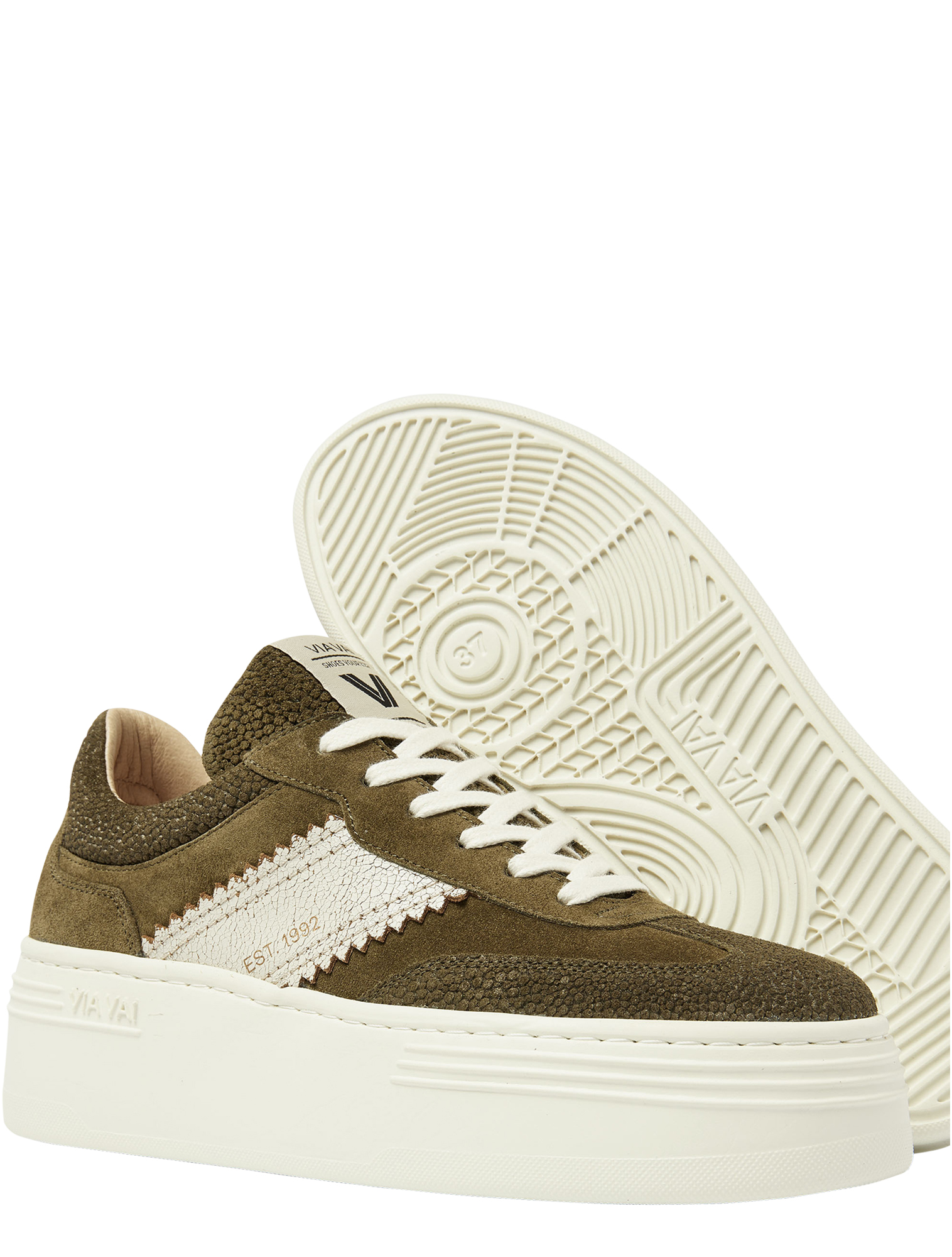 VIA VAI - 62157 Isa Romi 01-1164 Green Bambu - Sneakers - Dames - Lage Sneakers - 47798_66_4