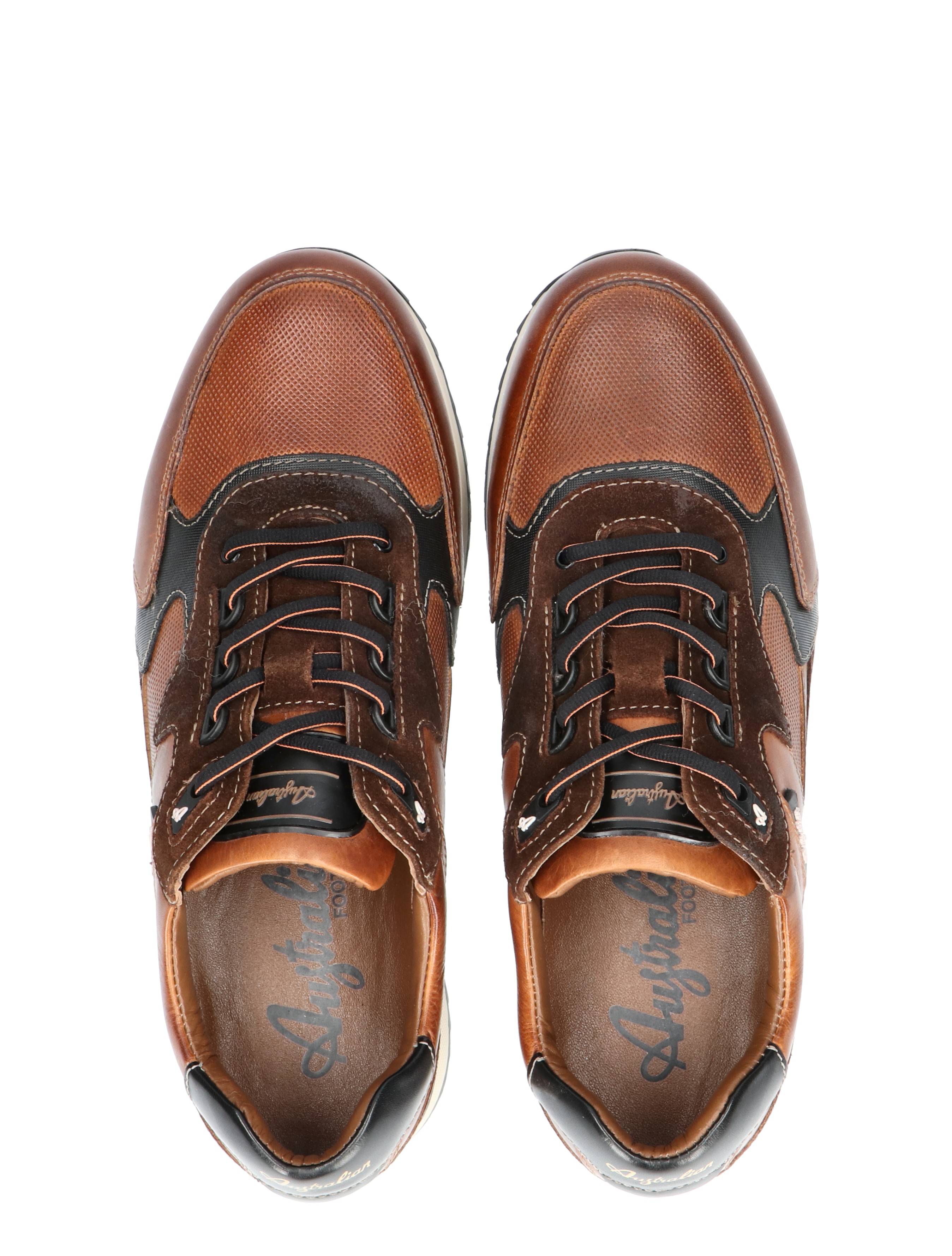 Australian - Bakersville Cognac Black G-Wijdte - Heren - Veterschoenen - Casual Veterschoenen - 45808_02_7