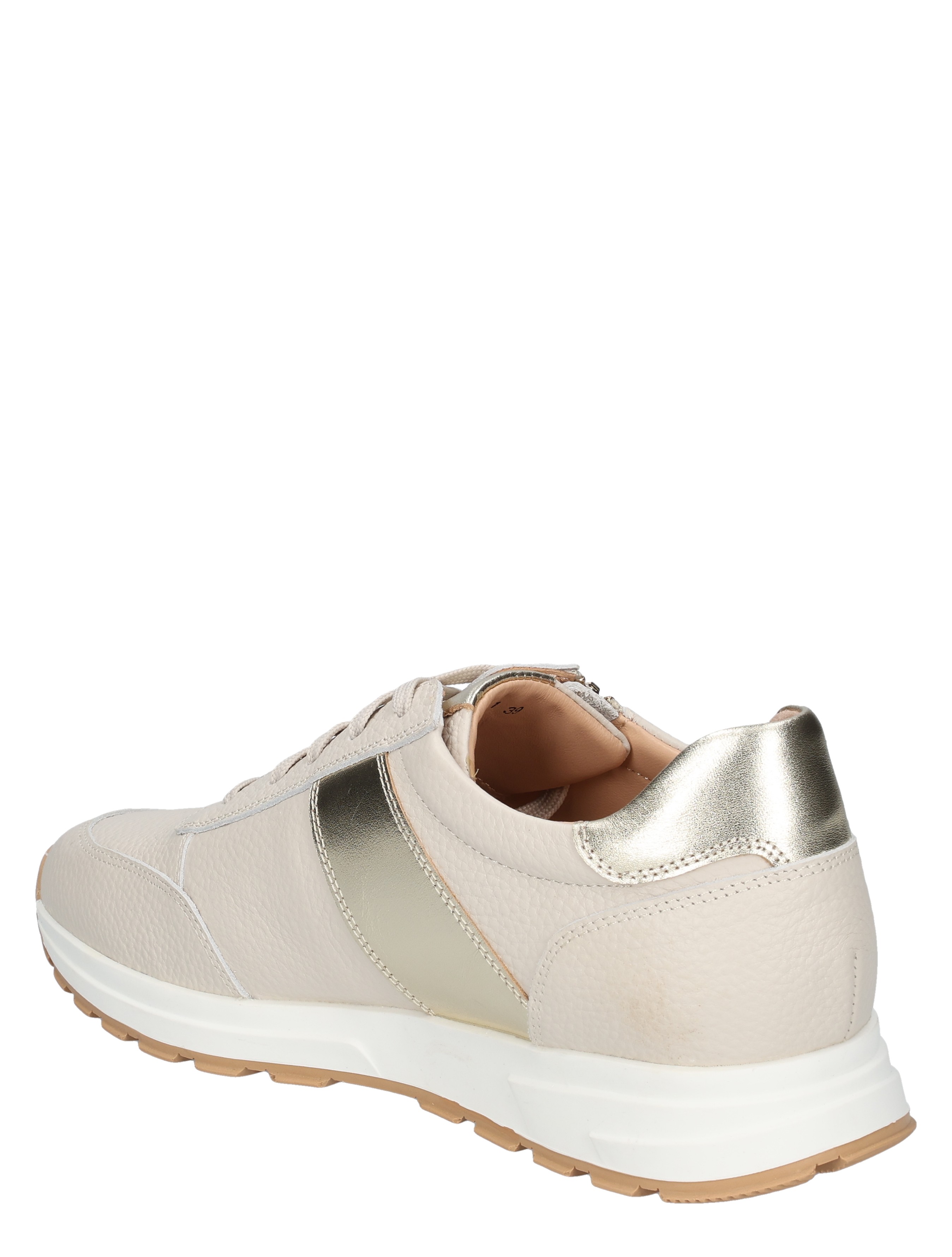 sneaker, neutraal, witte sneaker, metallic detail, rugle achterzijde