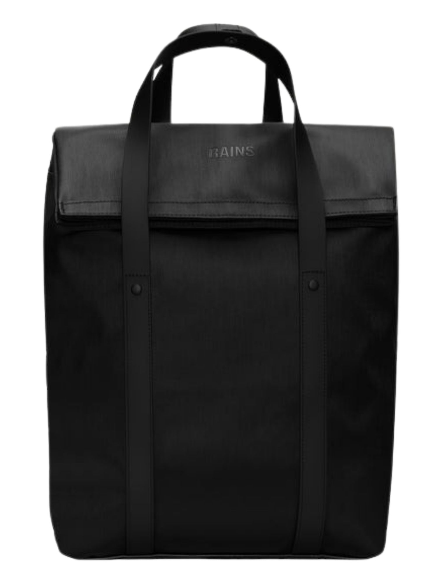 Rains - 2Way Tote Backpack W3 Black Grain - Dames - Rugtassen - 48334_11_1