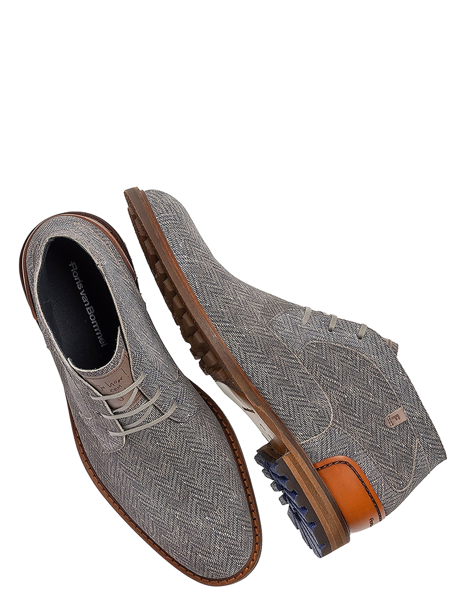 Floris van Bommel - Crepi SFM-50159 34-02  Taupe H-Wijdte - Heren - Boots - Veter Boots - 50139_77_3