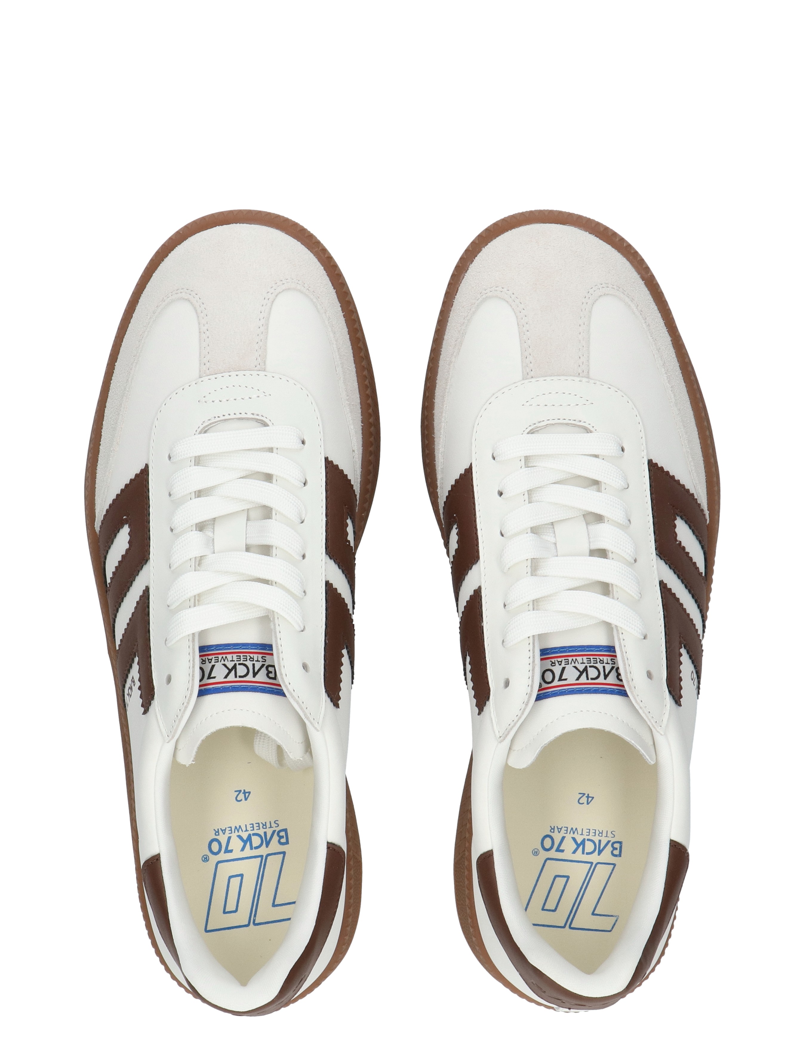 Back 70 - Double Cloud V26-04 Leather White Cuoio - Heren - Lage Sneakers - Sneakers - 50723_72_7