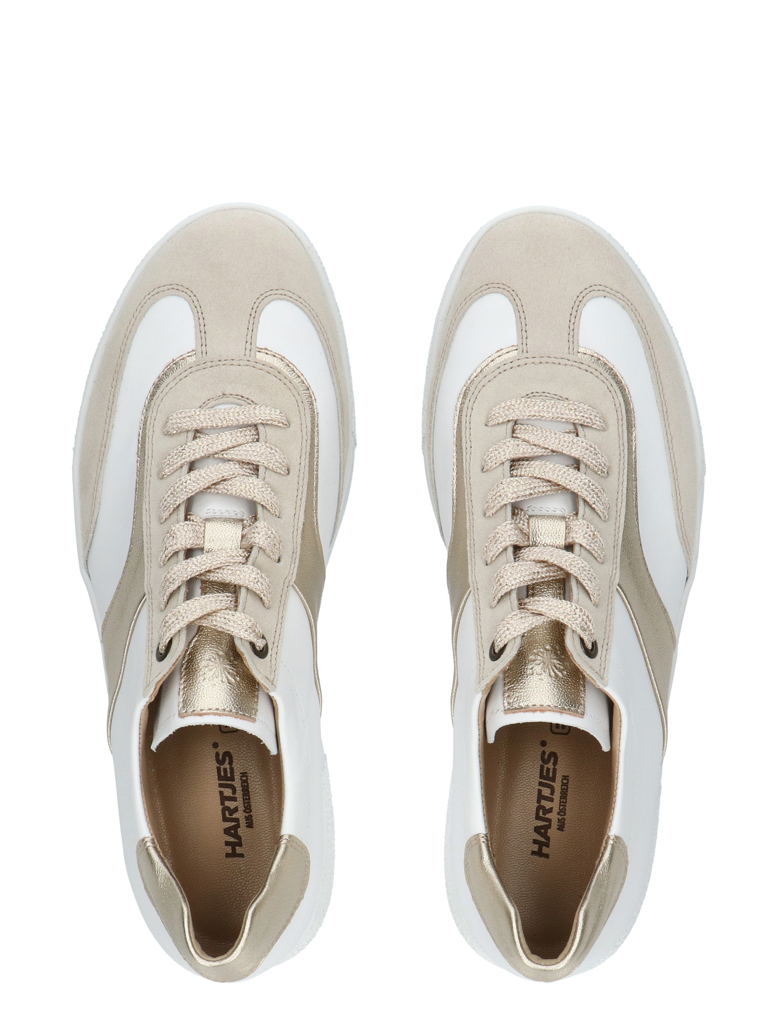 Hartjes - Sophie Shoe Beige White H-Wijdte - Dames - Veterschoenen - Casual Veterschoenen - 50535_87_7