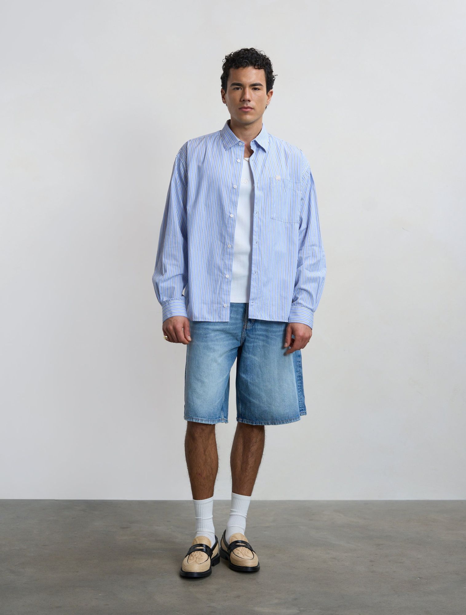 Filling Pieces - Shirt Striped 293 Skyway - Heren - Shirts - 49892_33_4