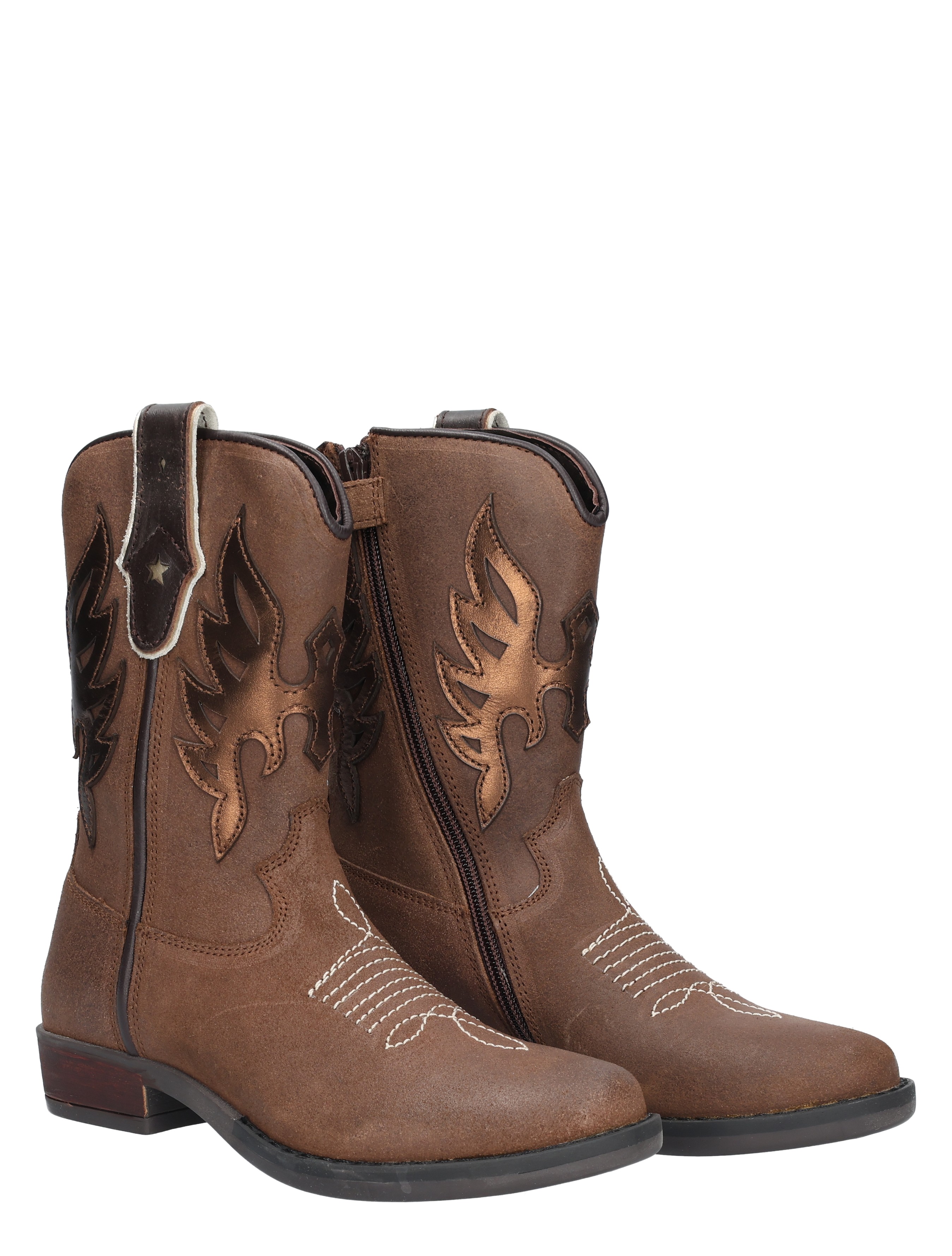 Hip - H1700 26CO Mid Brown Combi - Meisjes - Boots - Enkellaarsjes - 49270_22_5