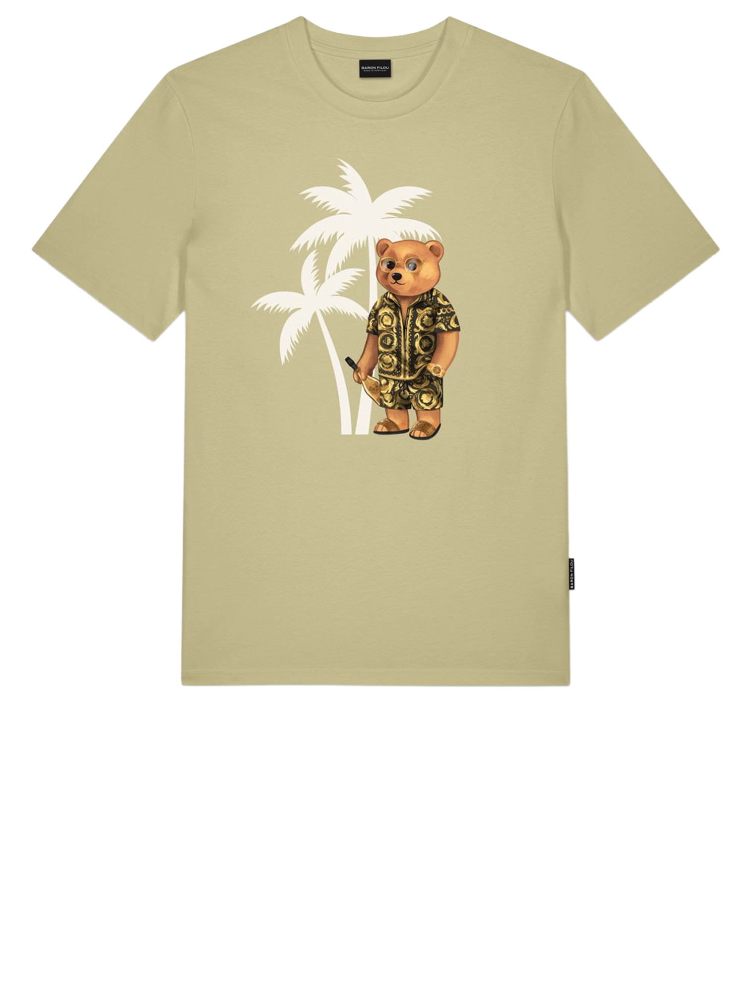 Baron Filou - T-Shirt The Golden Icon Sage Palms - Heren - T-Shirts & Polos - 50612_66_1