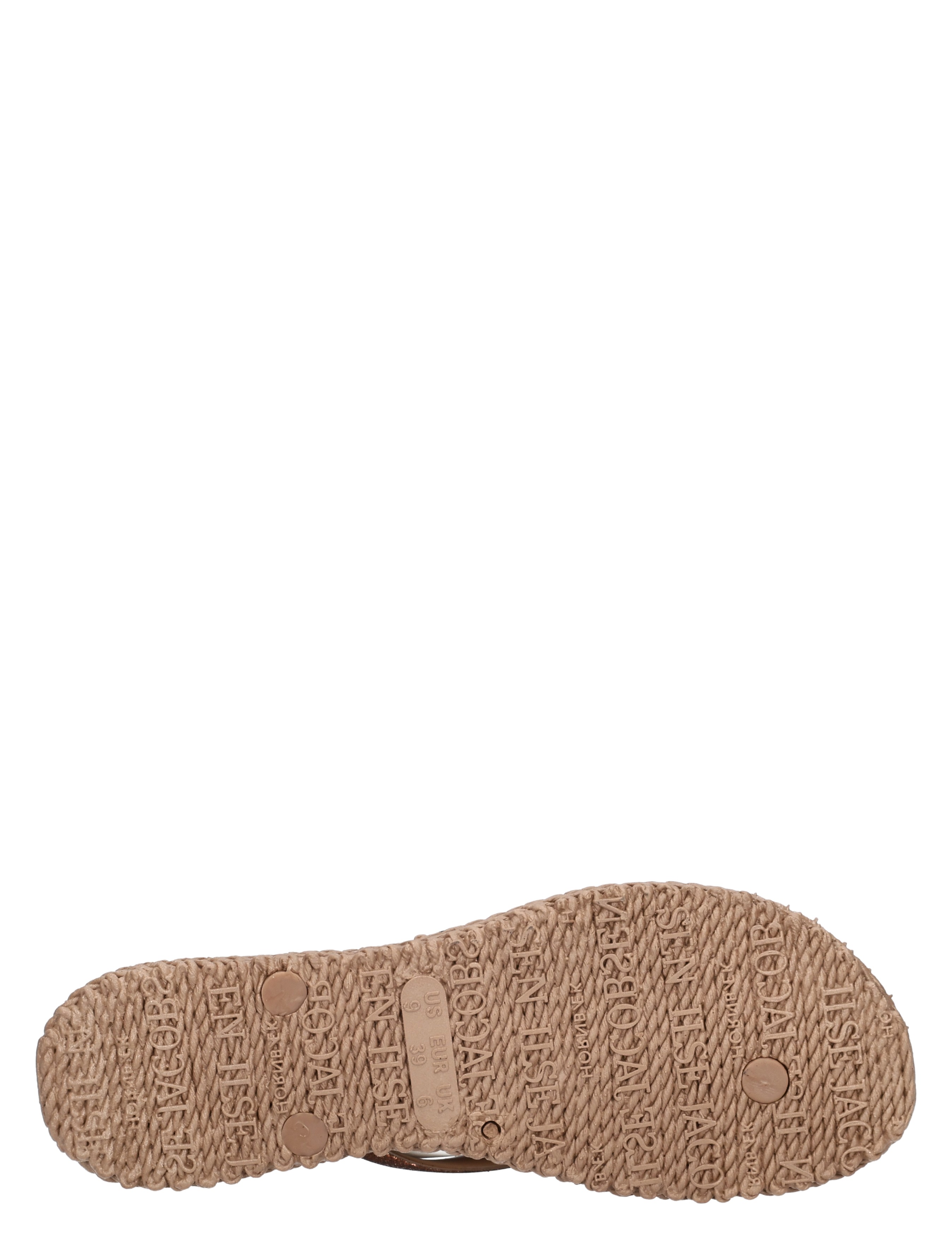 slipper, sandalen, zandkleur, rubberzool, basis slippers