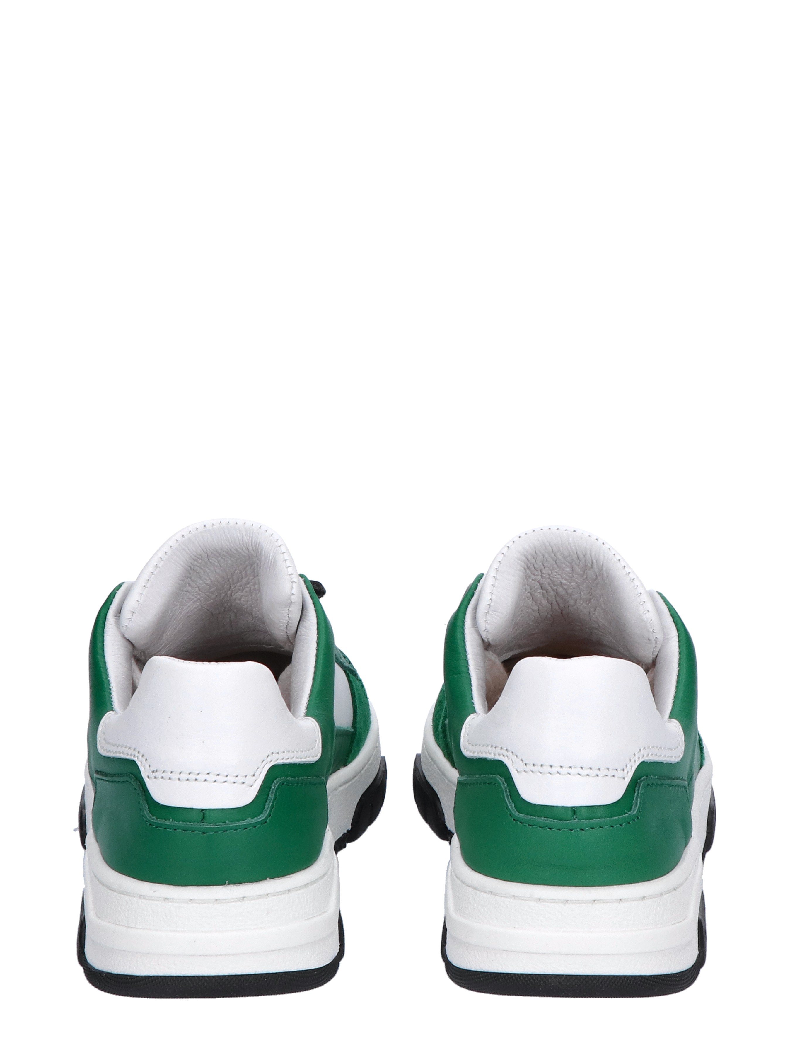 Basket Court Junior White Leather Green