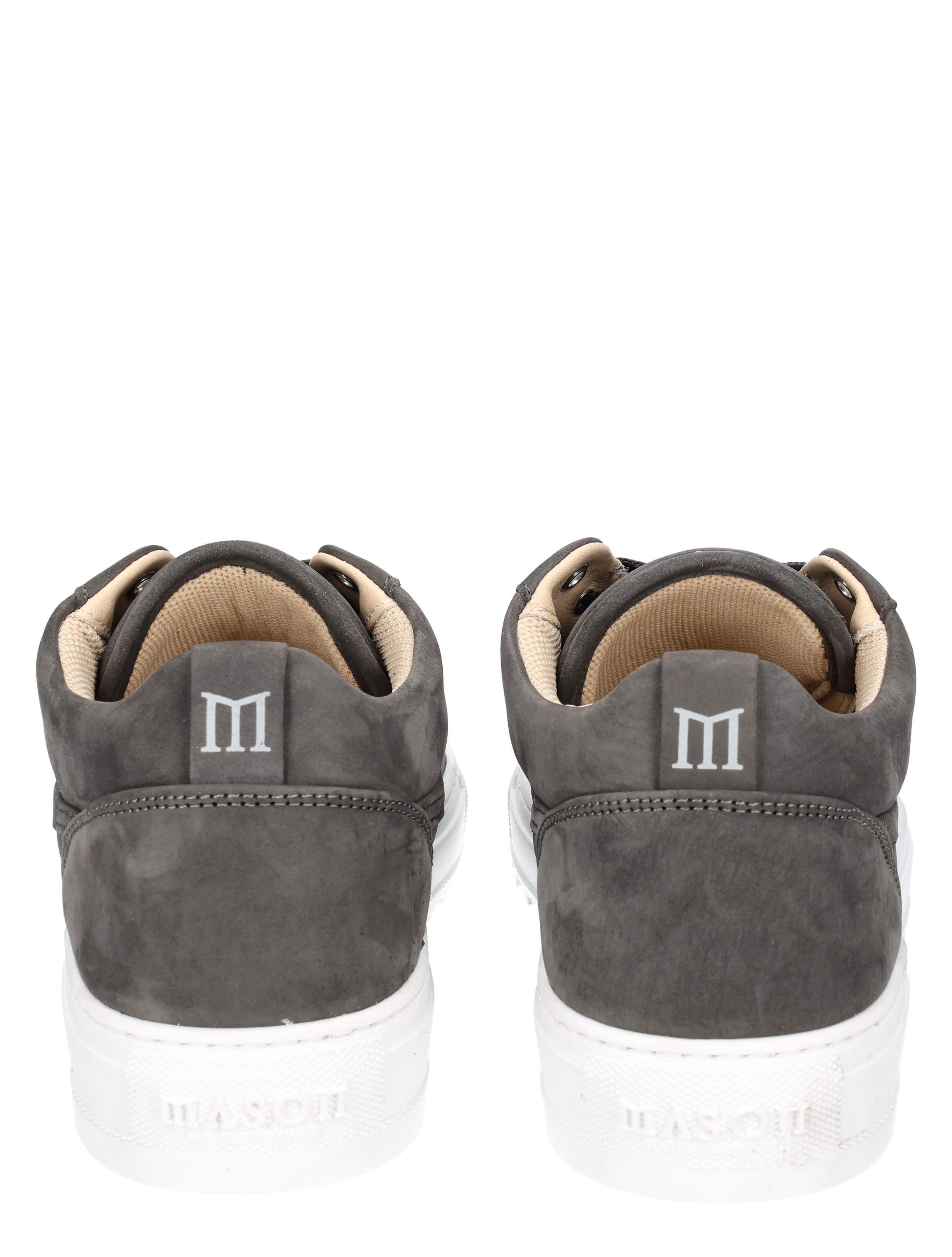 gummie, sneaker, grijs, lederlook, slip-on