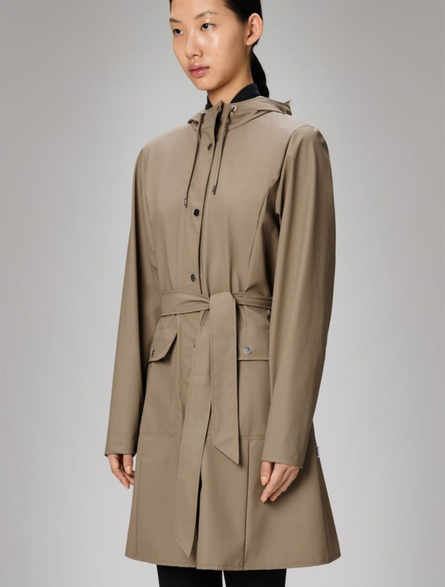 Rains - Curve Long Jacket 133 Beige - Dames - Jassen en Jacks - 48326_77_4