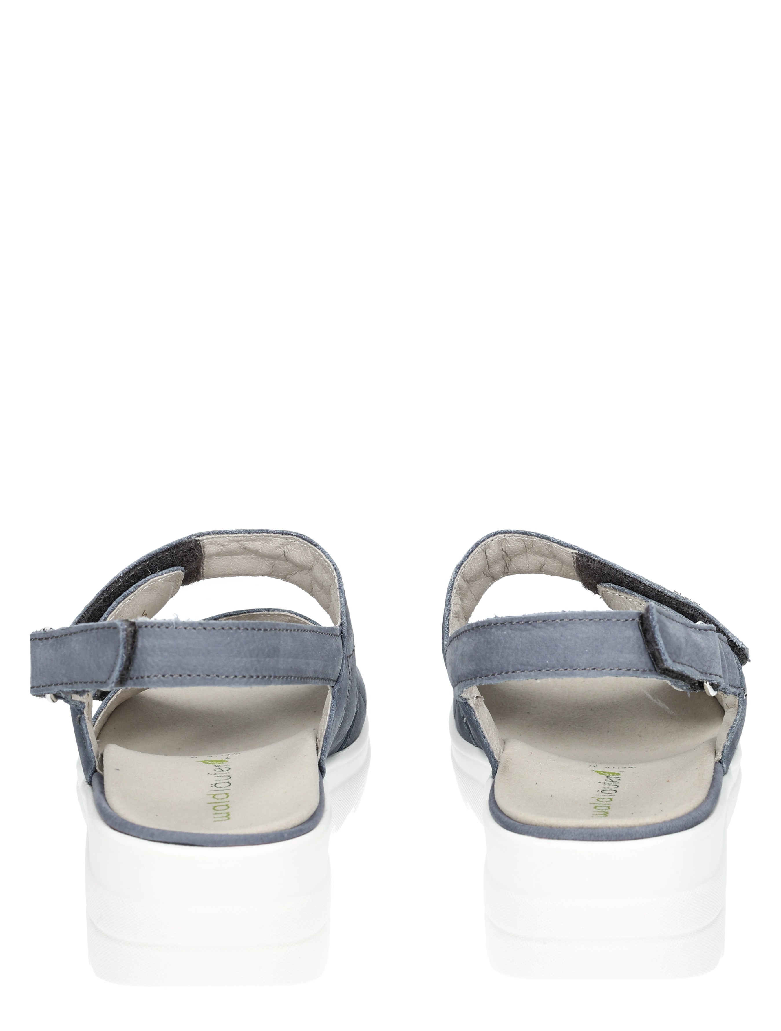 sandalen, sandalen met hak, slip-on, blauwe bandjes, witte zool