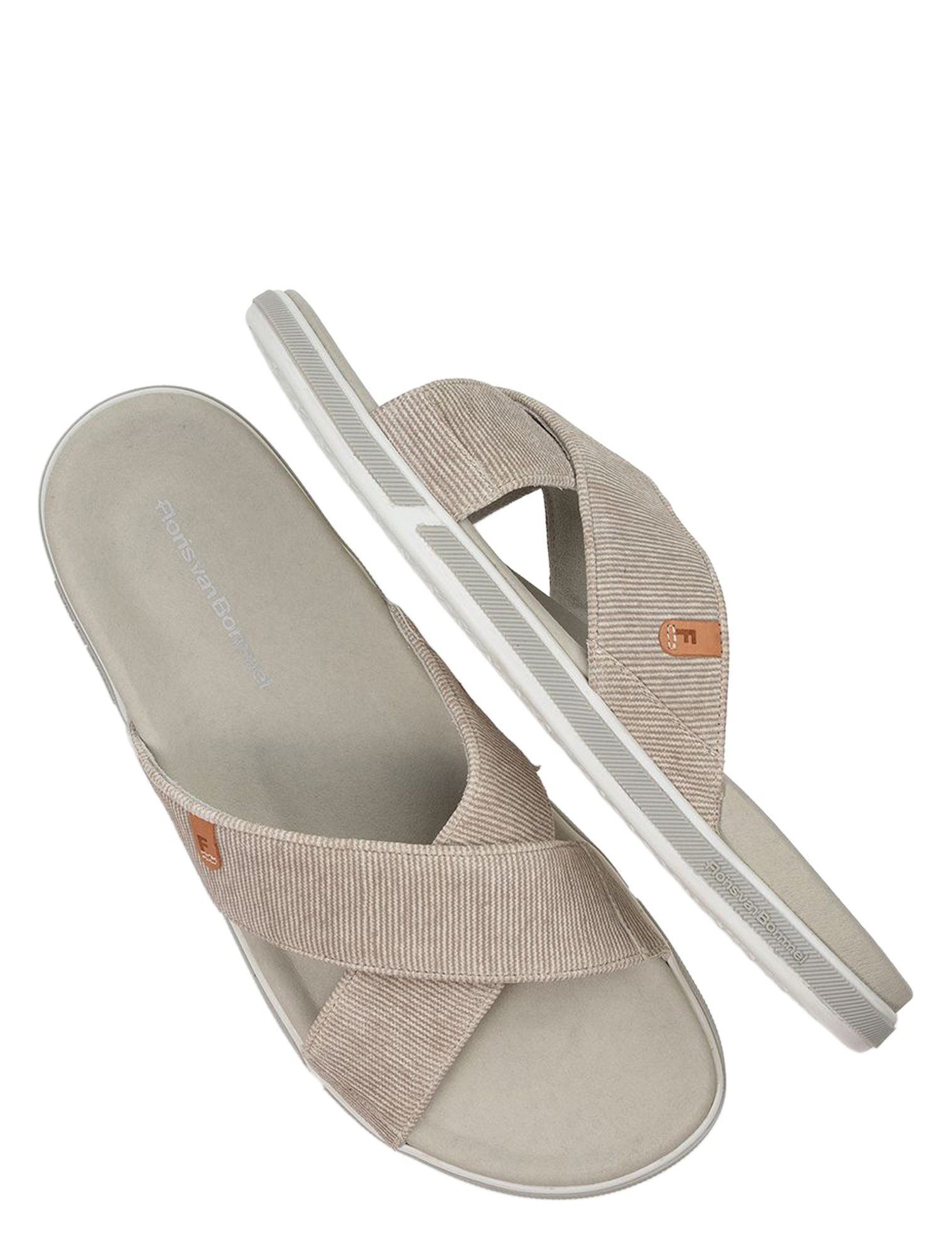 Floris van Bommel - 90013 De Slipper 01.07 Light Brown G+ Wijdte - Heren - Slippers - 51473_77_3