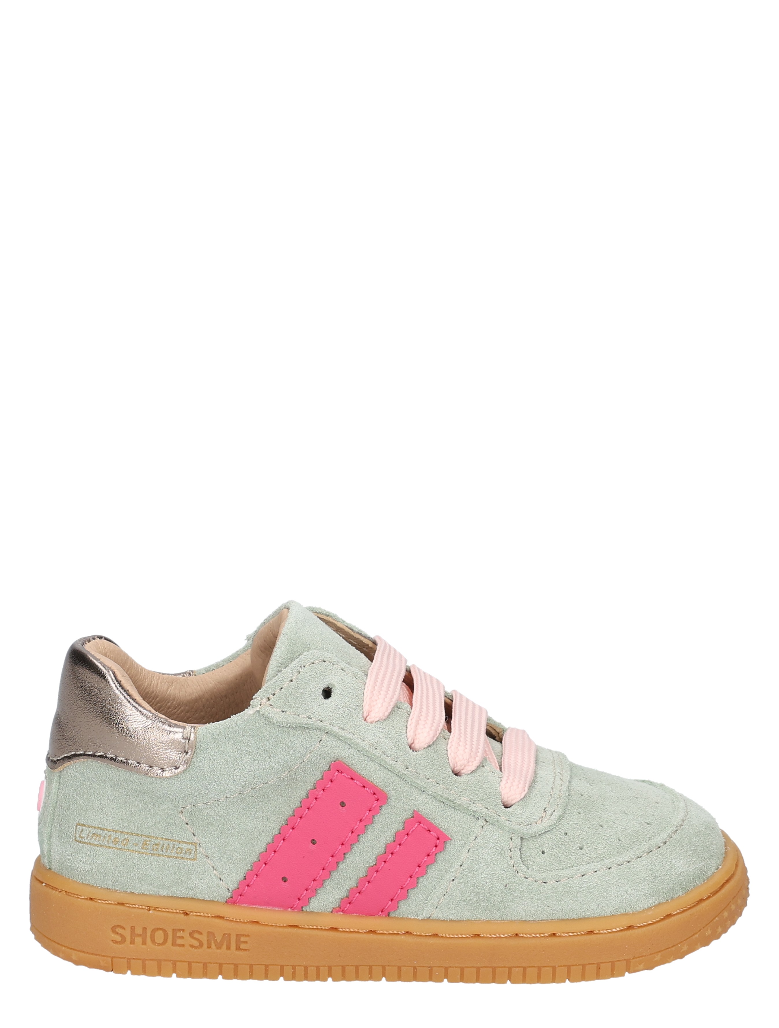 Shoesme - BN26W002 Green Pink Suede - Meisjes - Babyshoenen - 52115_66_1