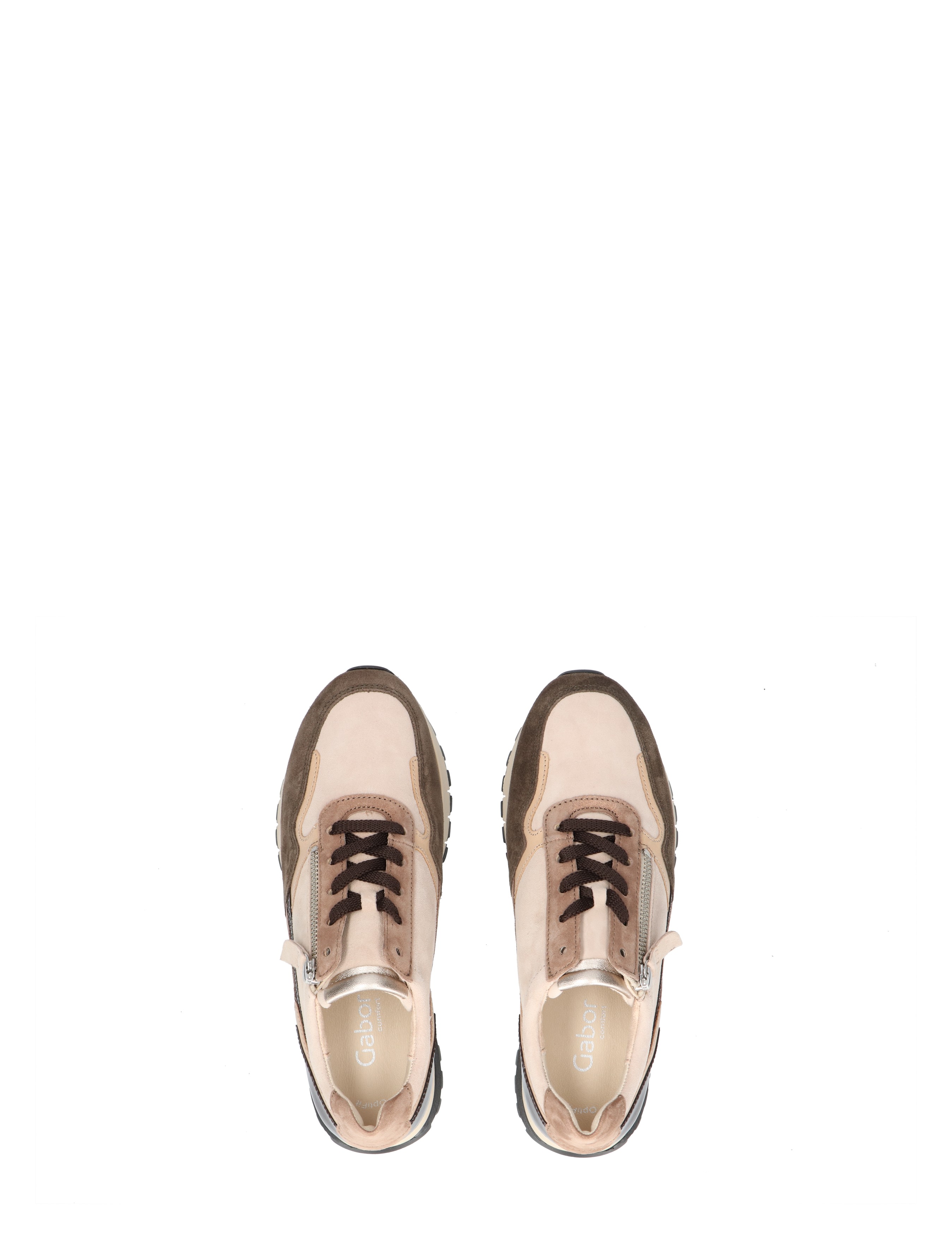 Gabor - 76.378.33 Oak Brown Combi H-Wijdte - Dames - Veterschoenen - Casual Veterschoenen - 48911_77_7