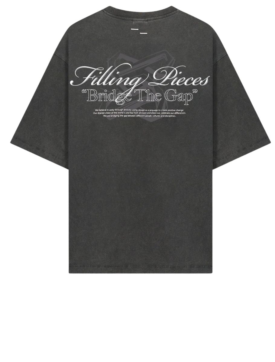 Filling Pieces - Boxy Bridge the Gap Vintage Black - Heren - T-Shirts & Polos - 51532_11_1