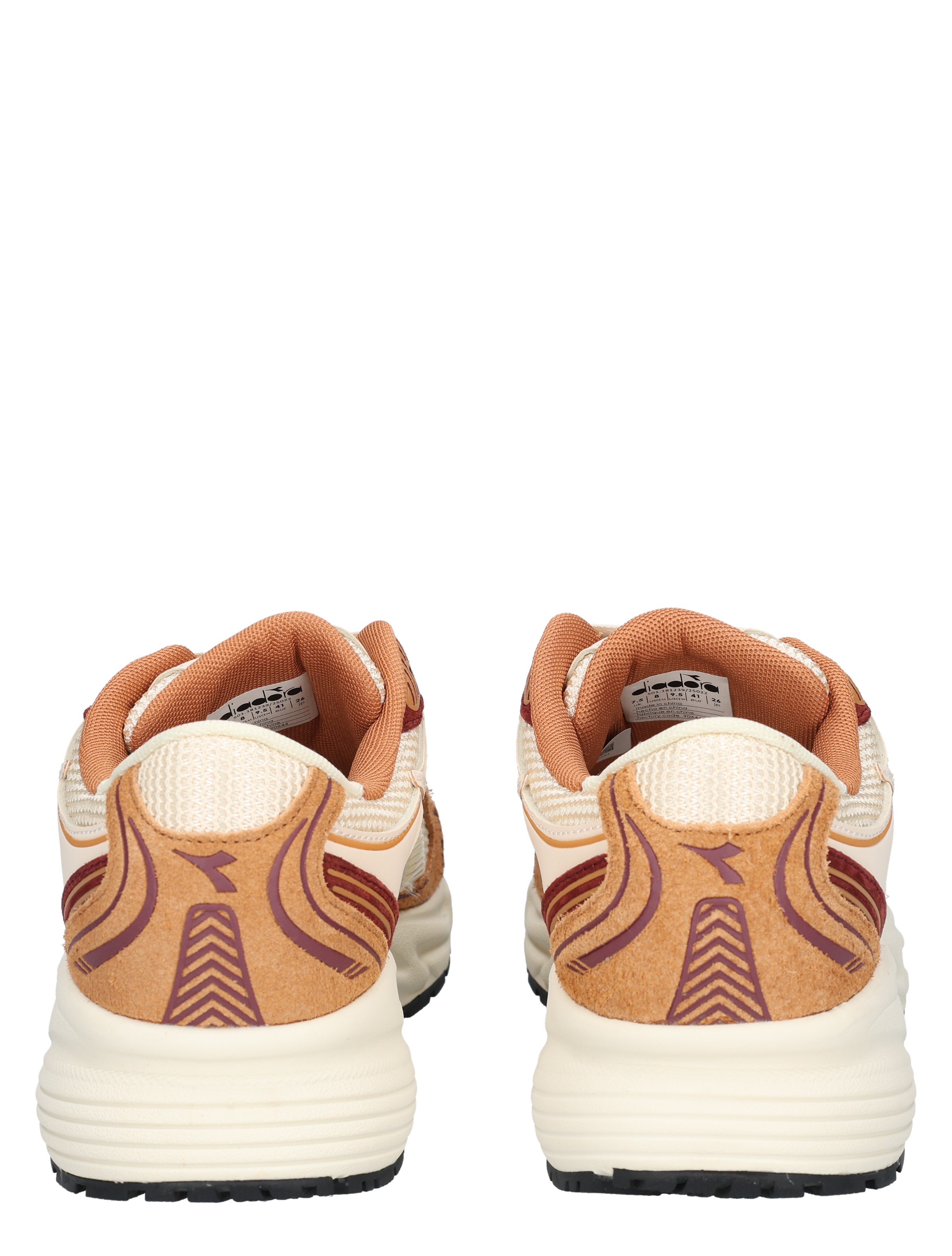 sneaker, hiel, leren, patroon, oranje