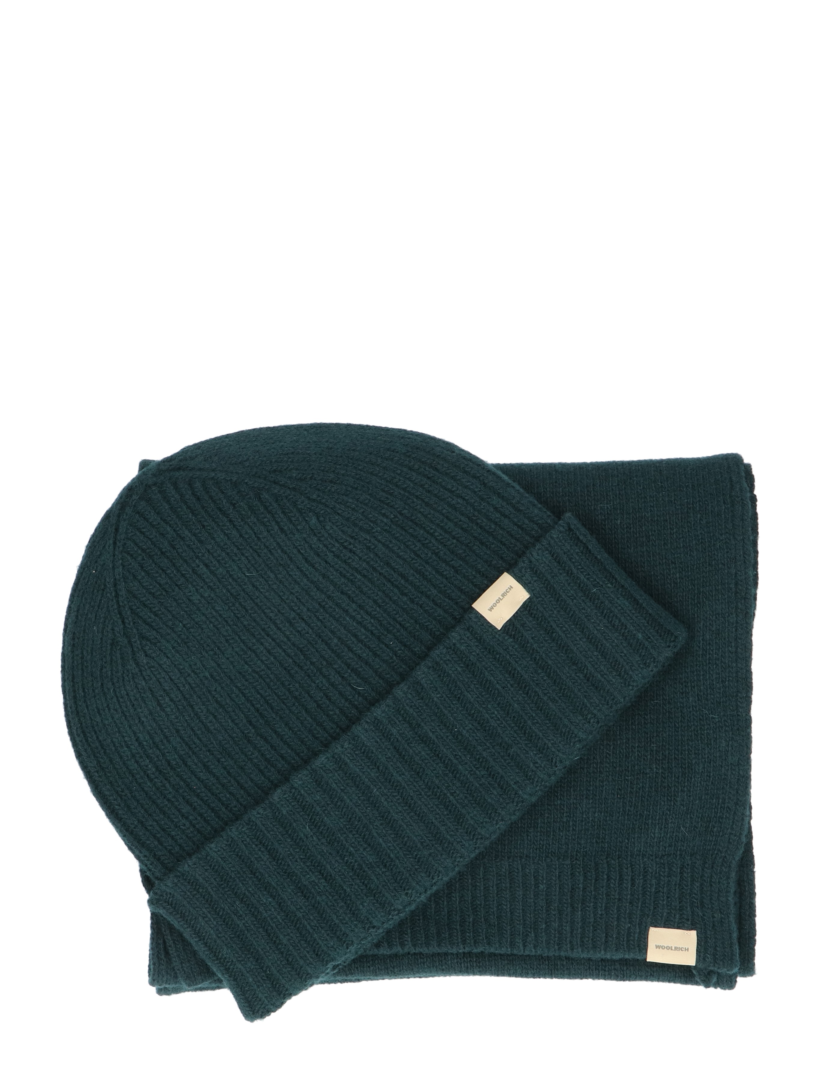 Woolrich - Gift Box Beanie & Sjaal 6518 Dark Holly Green - Heren - Mutsen - 48316_66_1