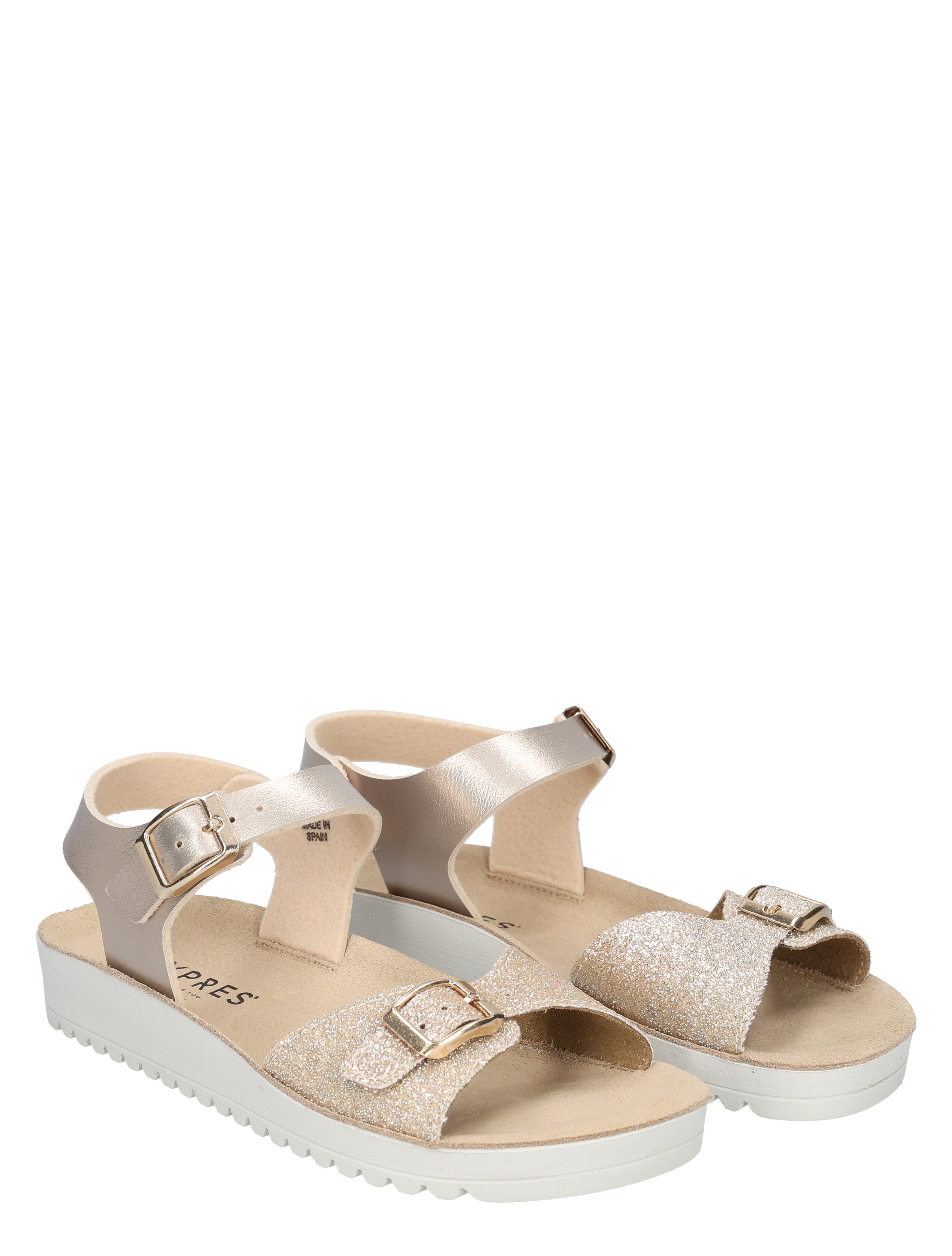 sandalen, sandaal, glitter, open-toe, enkelbandje