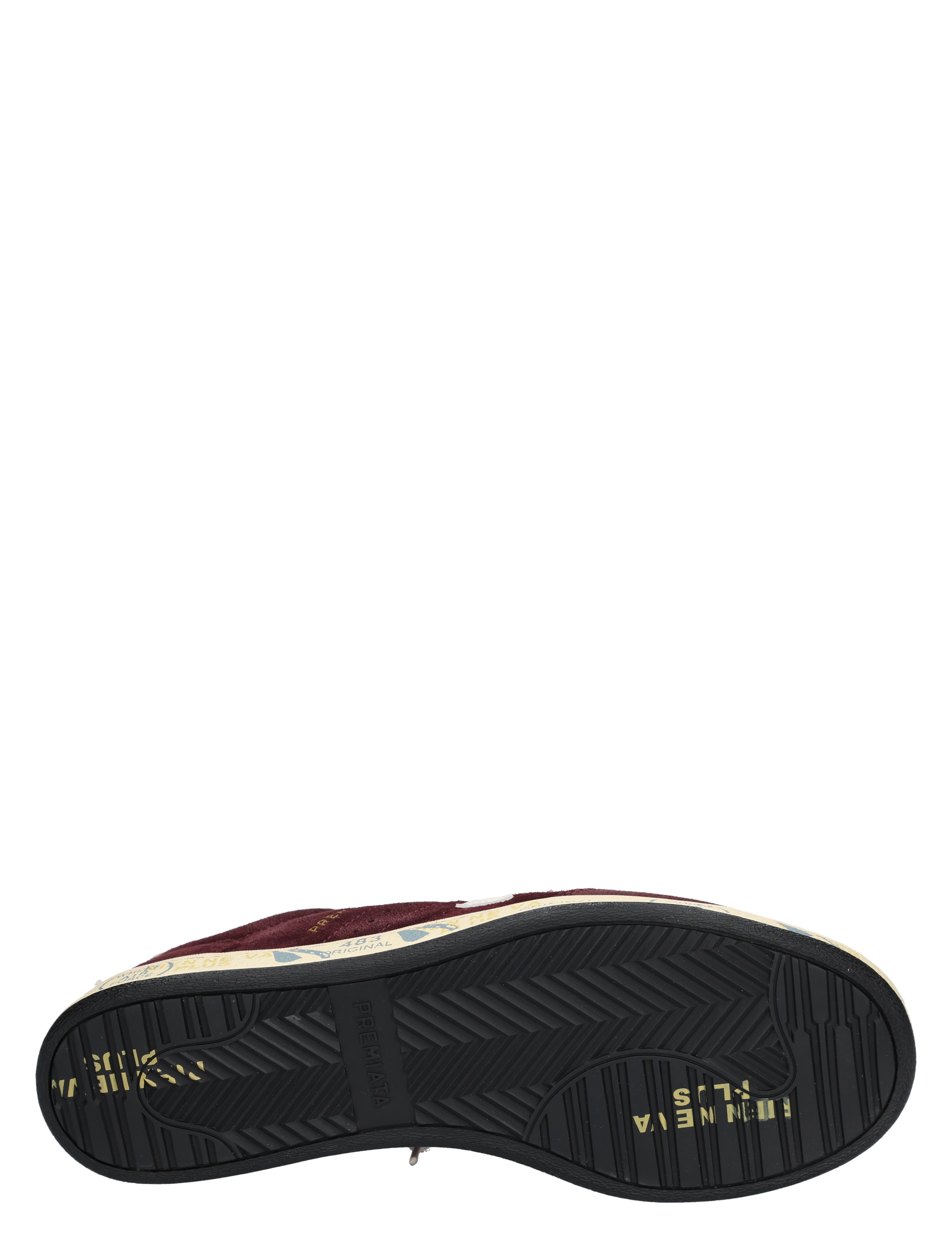 Premiata - BSKT Clay Men 7707 Burgundy - Heren - Lage Sneakers - Sneakers - 48274_42_8