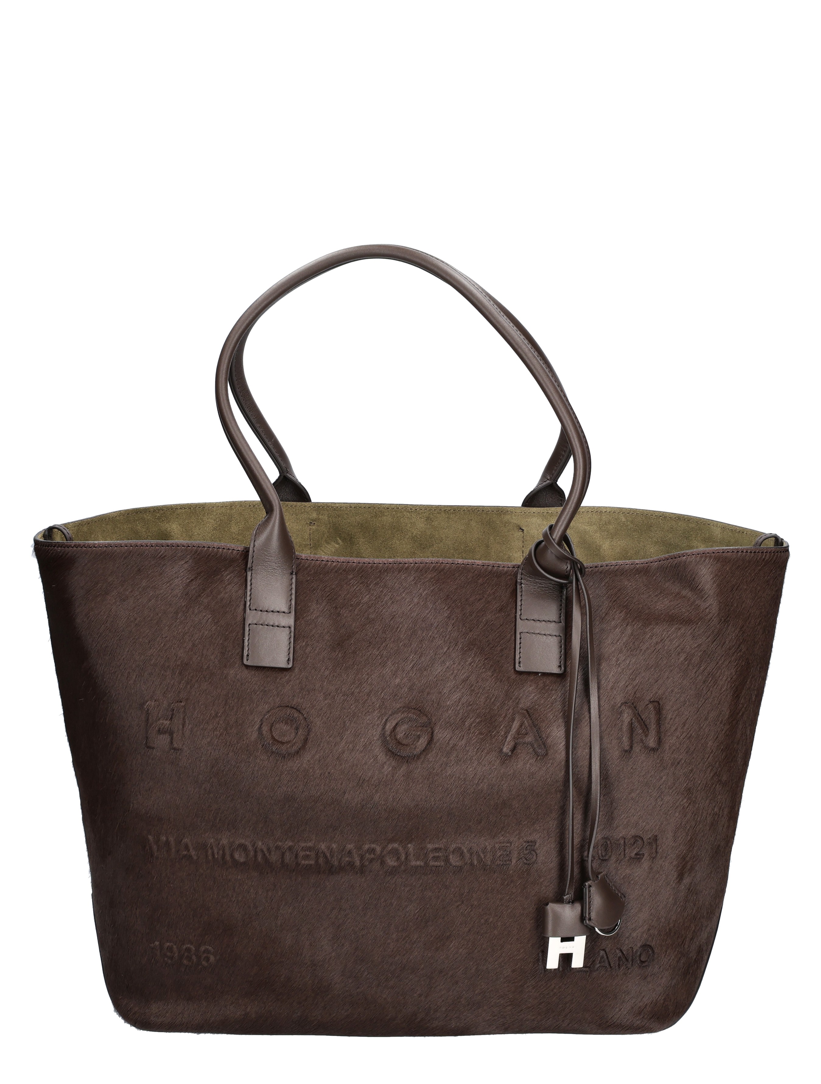 Hogan - Address Shopping Bag Media Brown - Dames - Schoudertassen - 48114_22_1