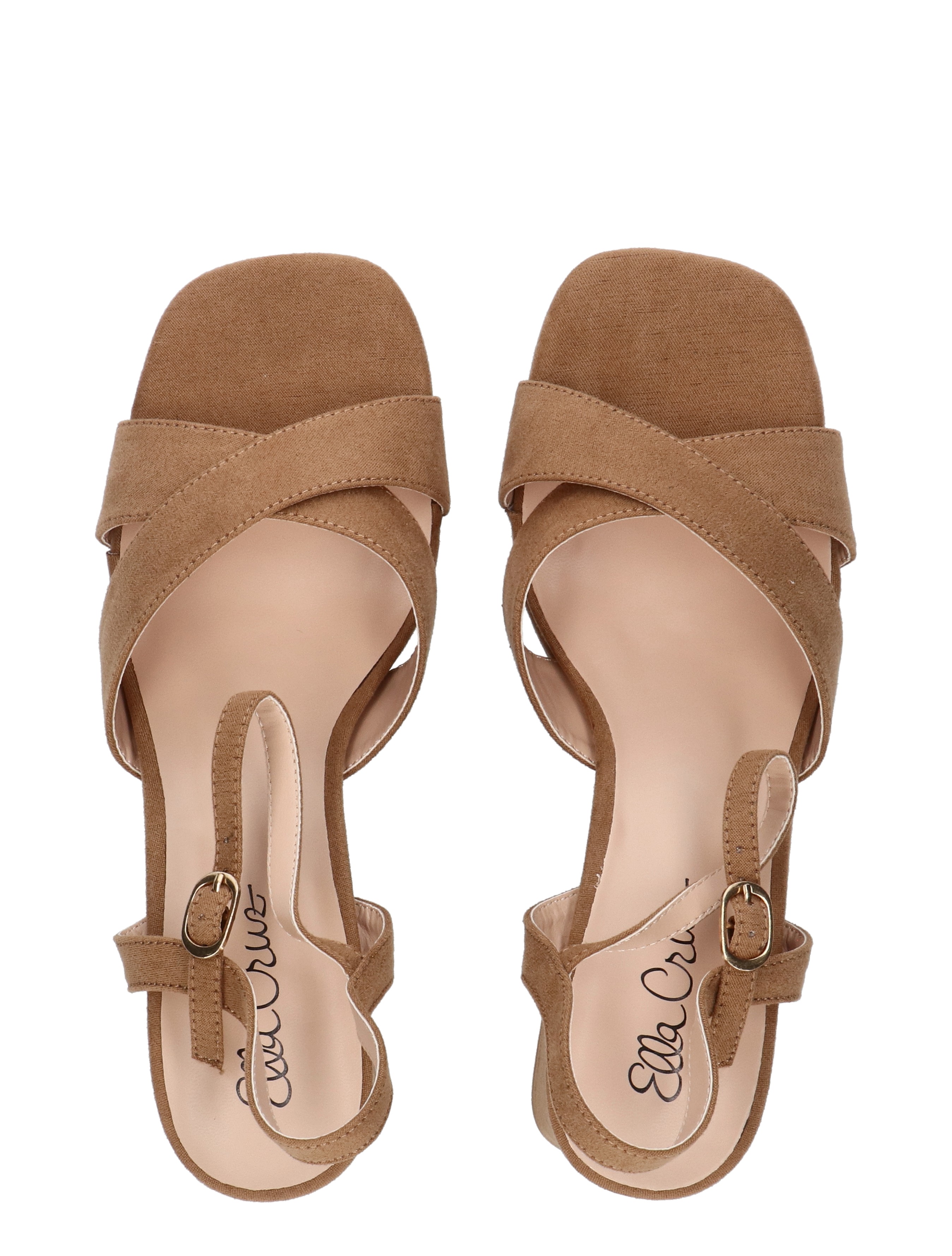 sandalen, sandalen met hak, bruin, sleehak, trendy sandaal