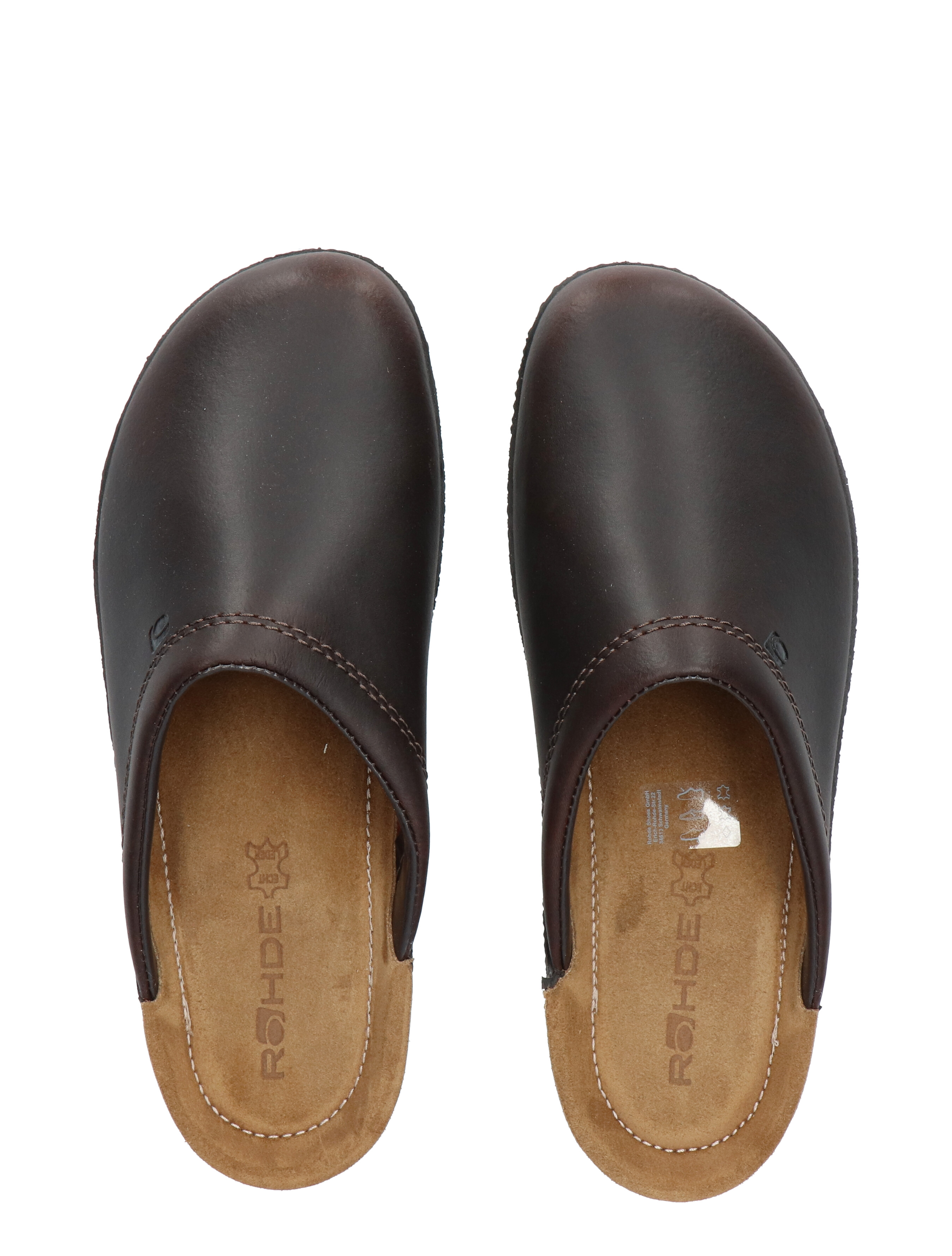 Rohde - 1515 Espresso G+ Wijdte - Heren - Pantoffels - 36476_22_5