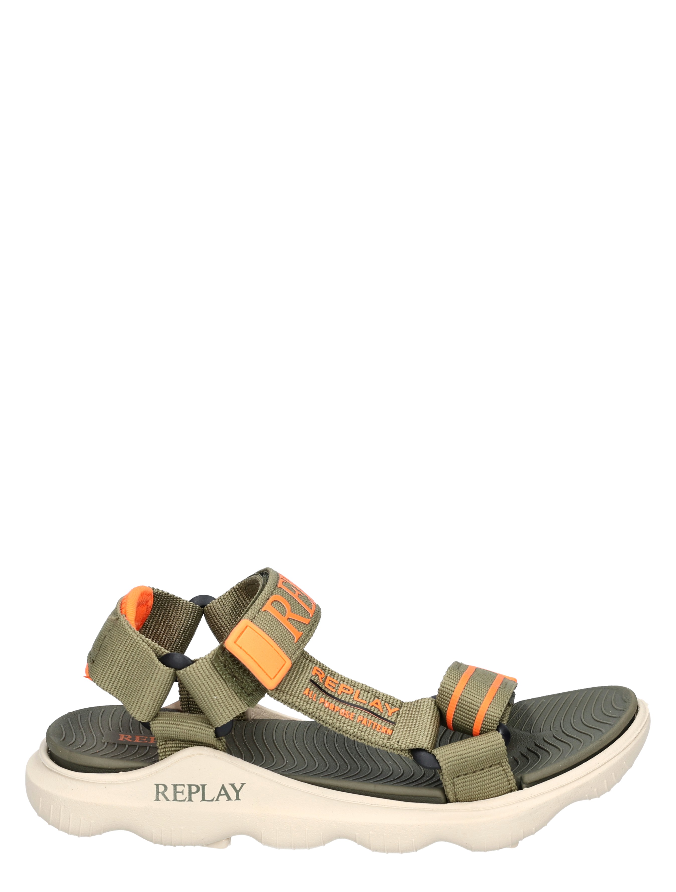 Replay - JT540003T 3119 Army Green Fluo Orange - Sandalen - Jongens - 49845_66_1