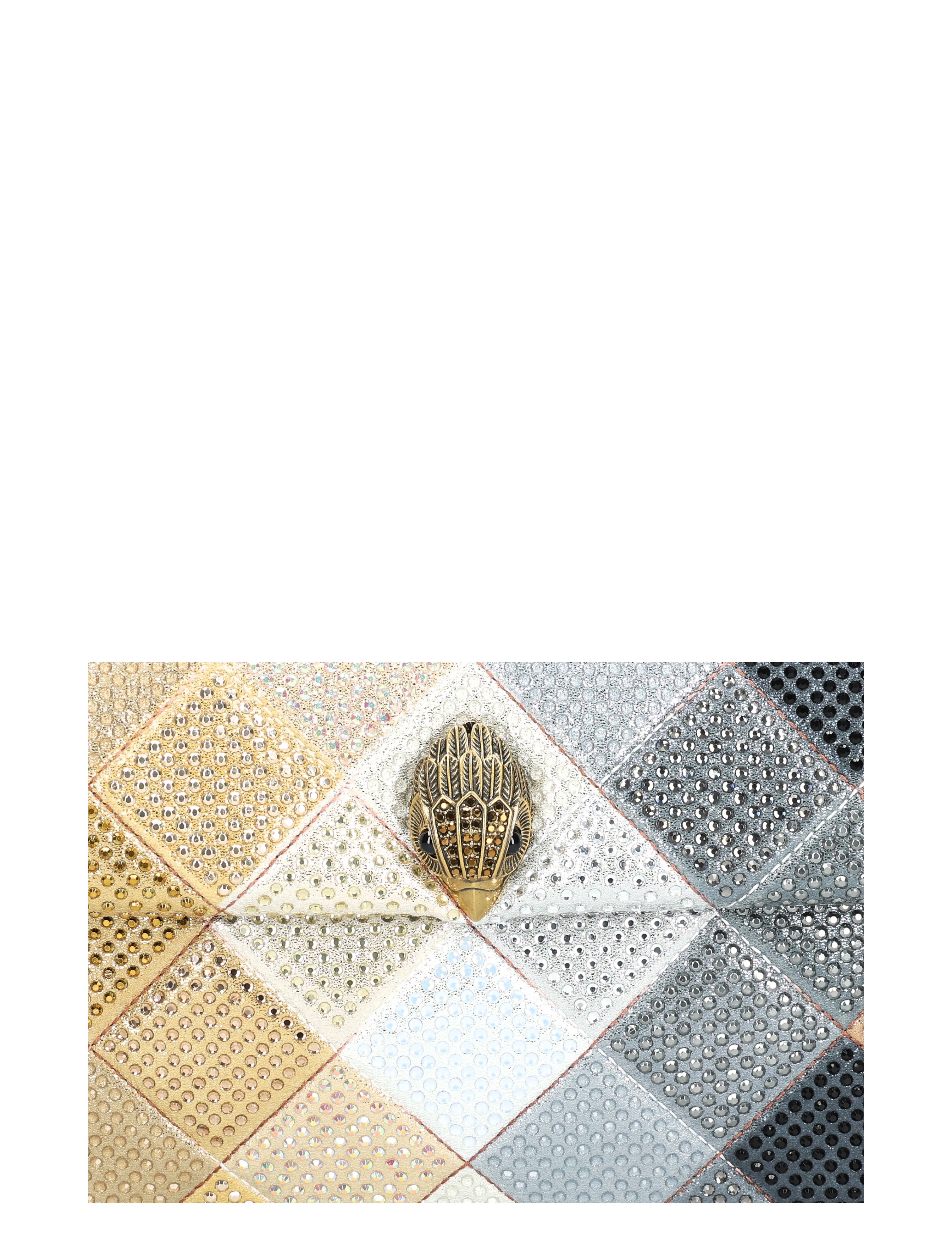 Kurt Geiger - Fabric Medium Kensington Bag 65 Metal Combi - Dames - Schoudertassen - 49589_95_4