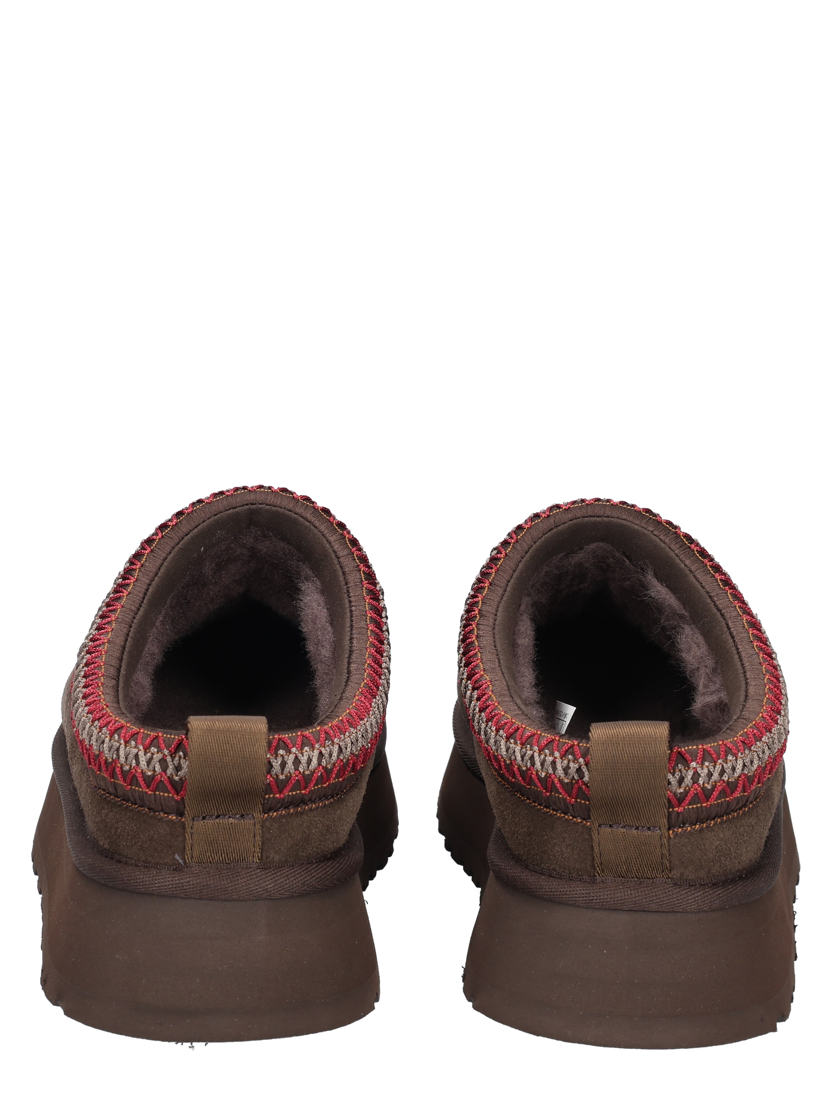 Kleding, Schoeisel, Schoen, Sneaker, Suede, Kleding, Schoeisel, Schoen, Sneaker, Suede, slippers, bruin, gebreide kraag, fleecevoering, ingang zonder veters