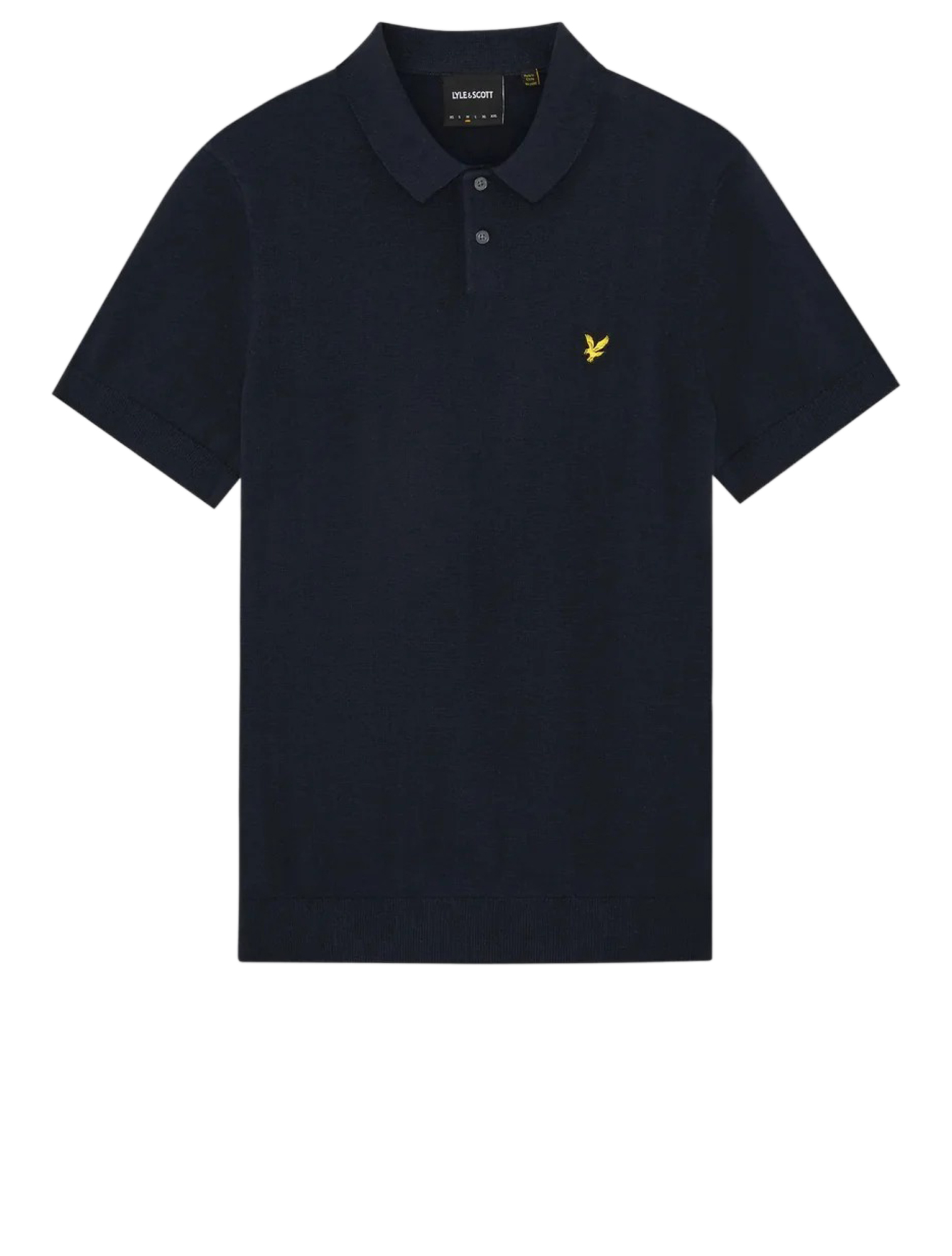 polo shirt, navy polo, cotton polo, short sleeve, gold emblem