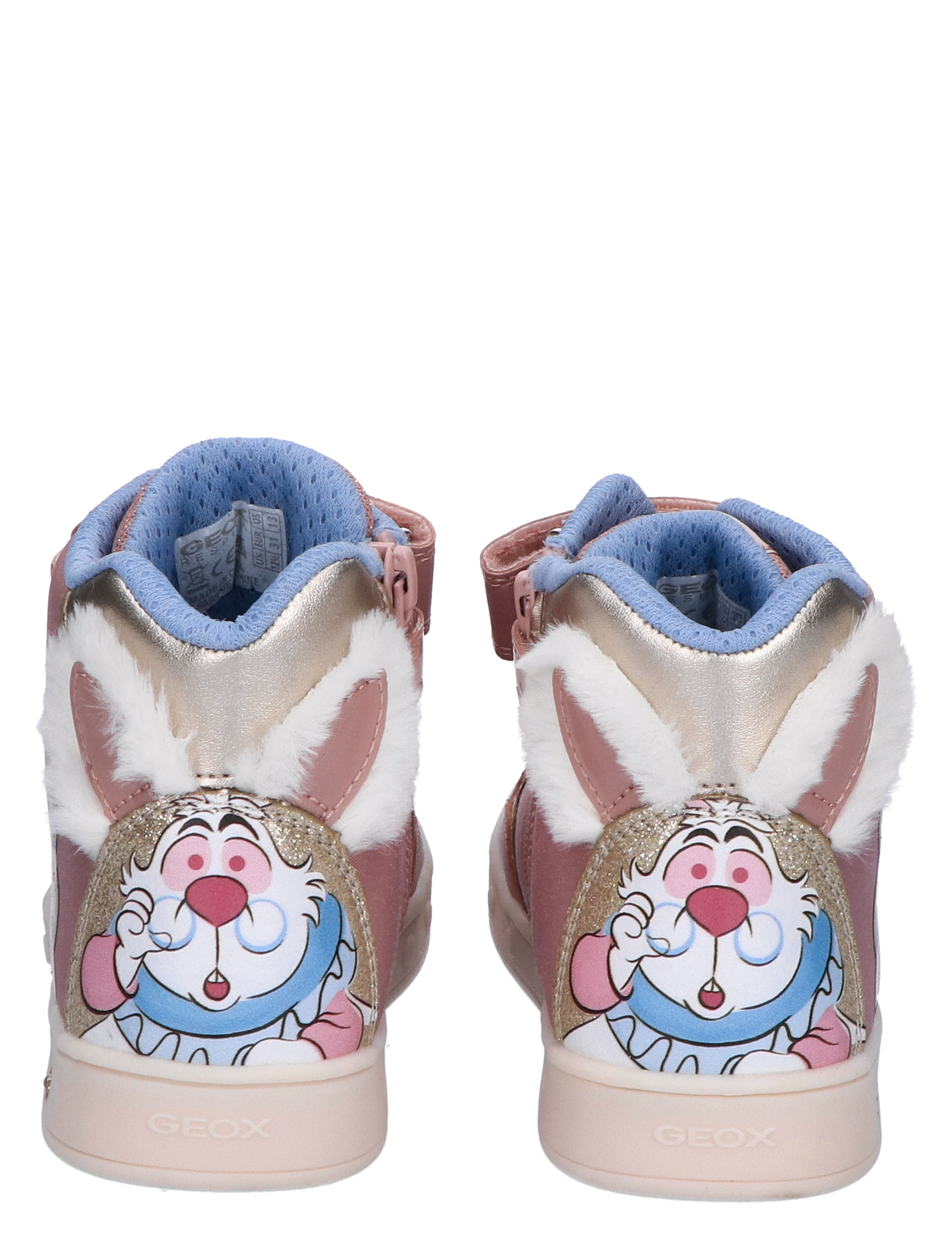 Geox - J468WG Rose Platinum - Meisjes - Sneakers - Hoge Sneakers - Klittenbandschoenen - 45416_48_6