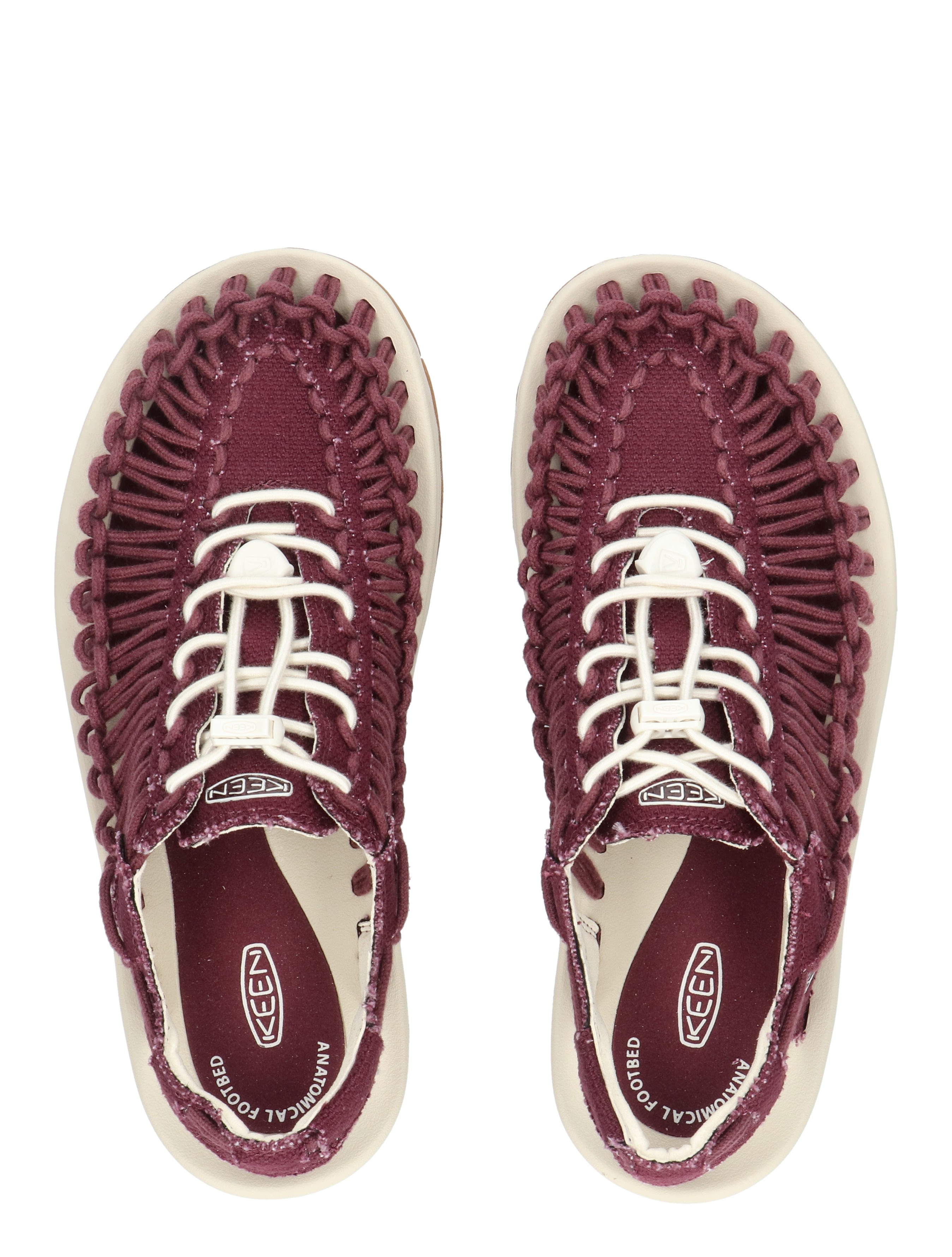 sneakers, burgundy, woven detail, white laces, leather look