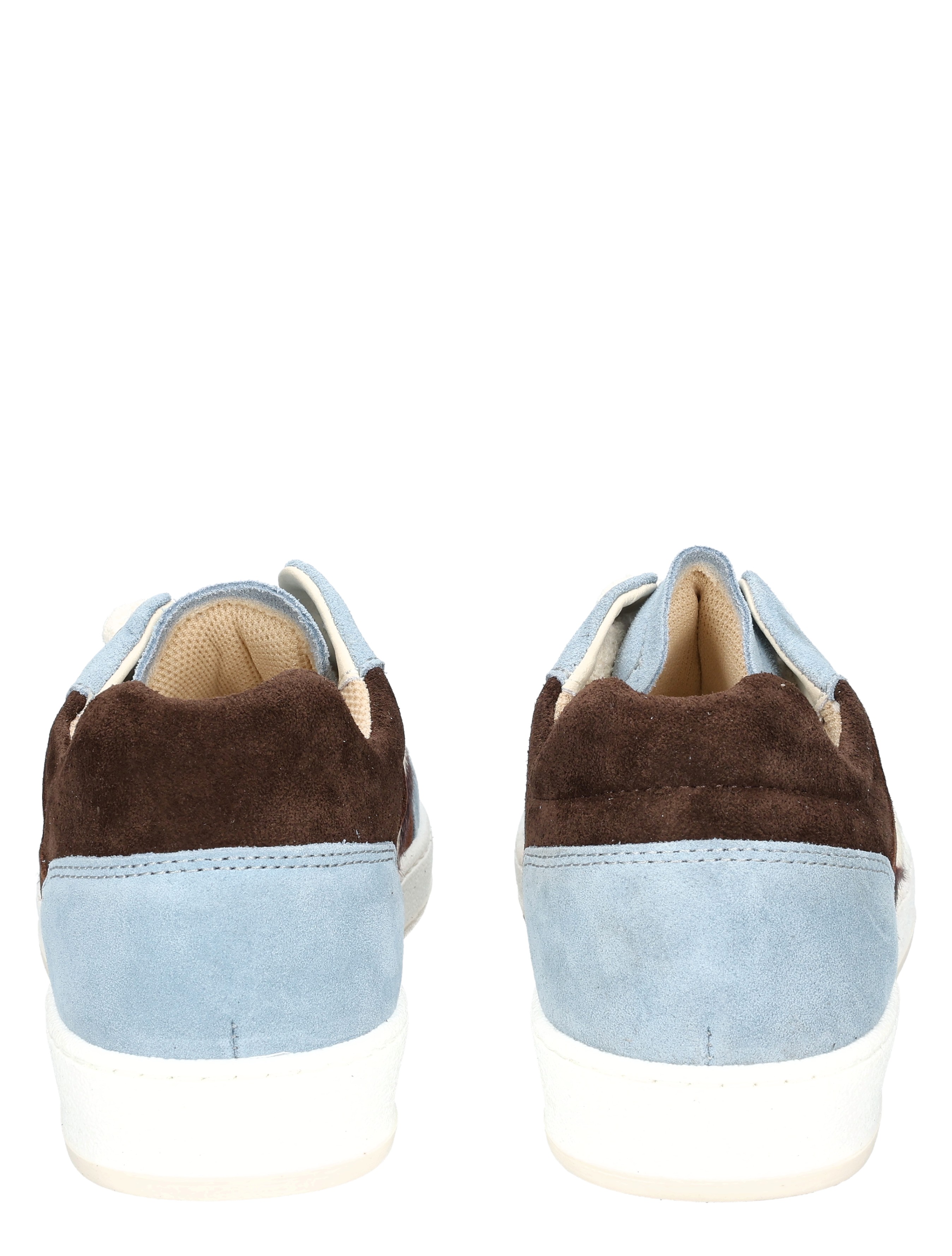 sneaker, veters, kunstleder, suede, blauw