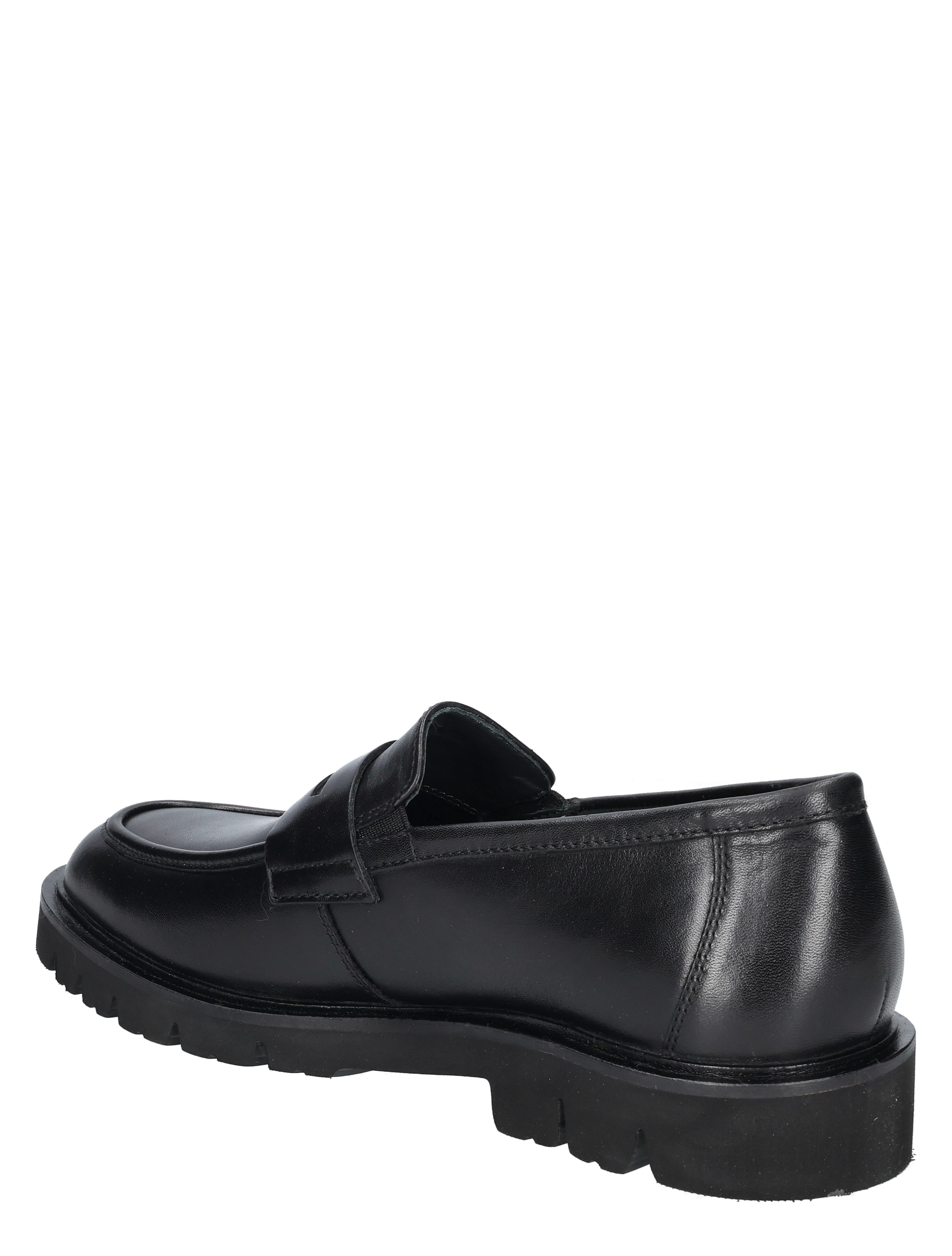 labo, lederen, loafer, zwart, slappe schoen