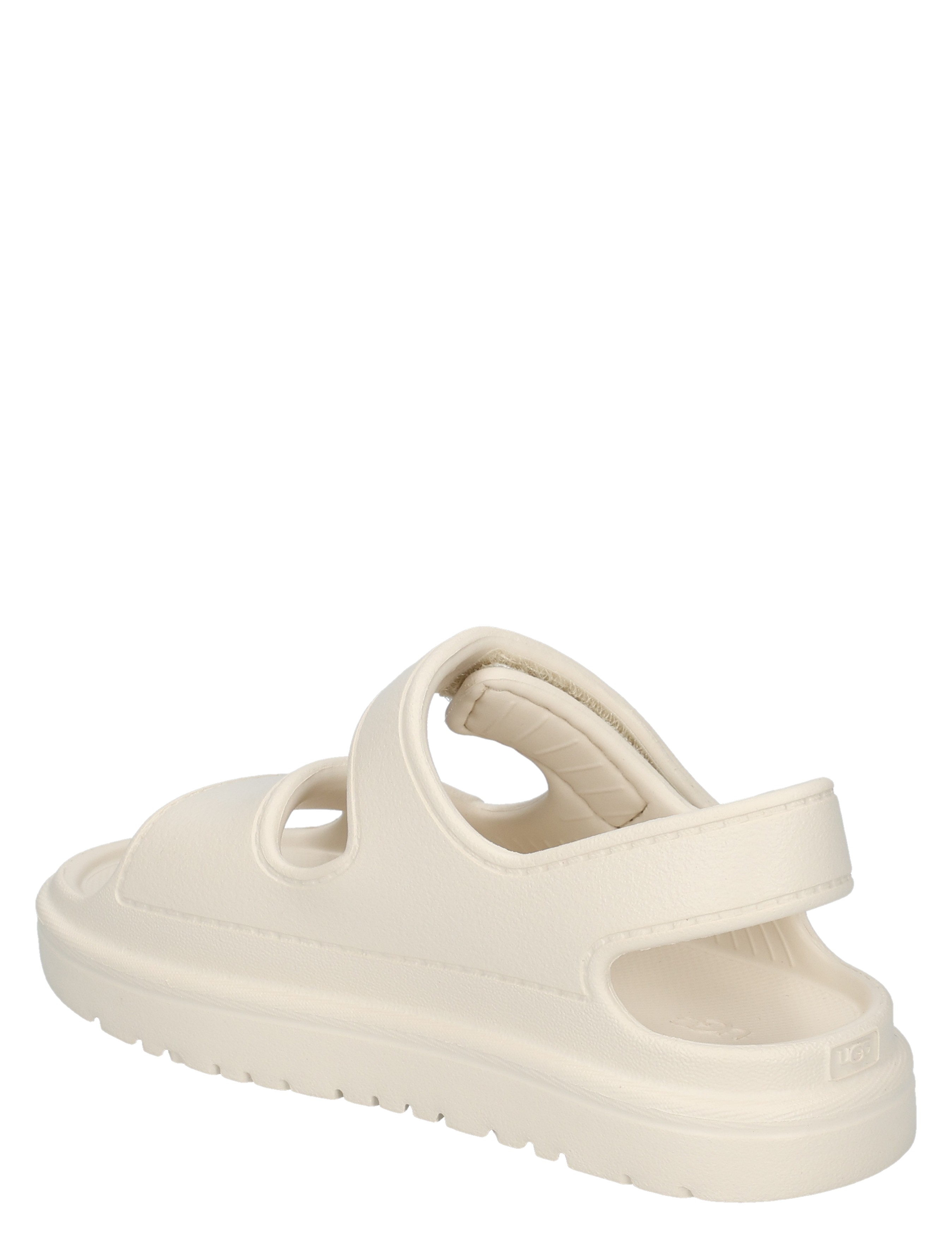 sandalen, slipper, sandale, witte, synthetisch leer