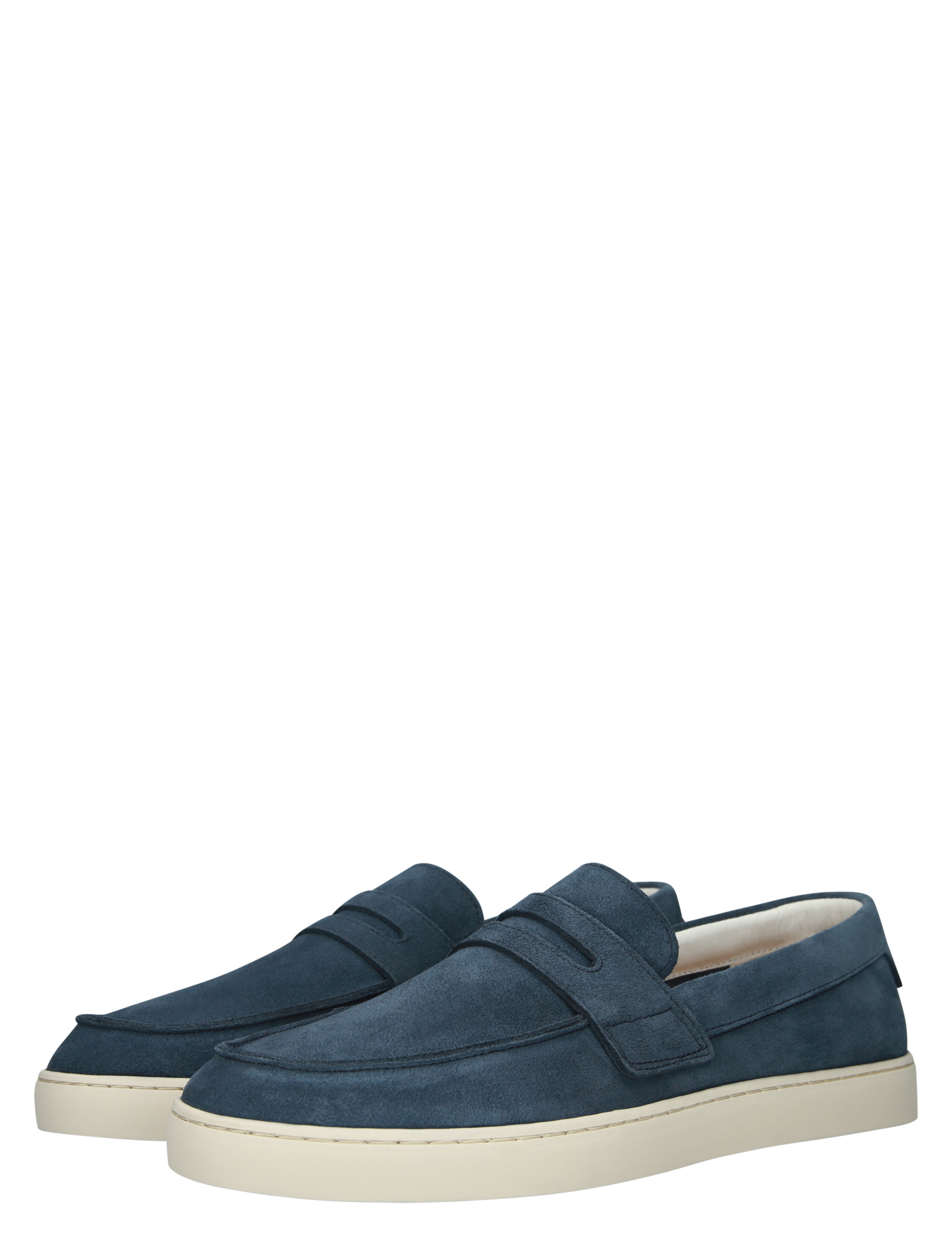 loafers, suède, blauw, slip-on, één band