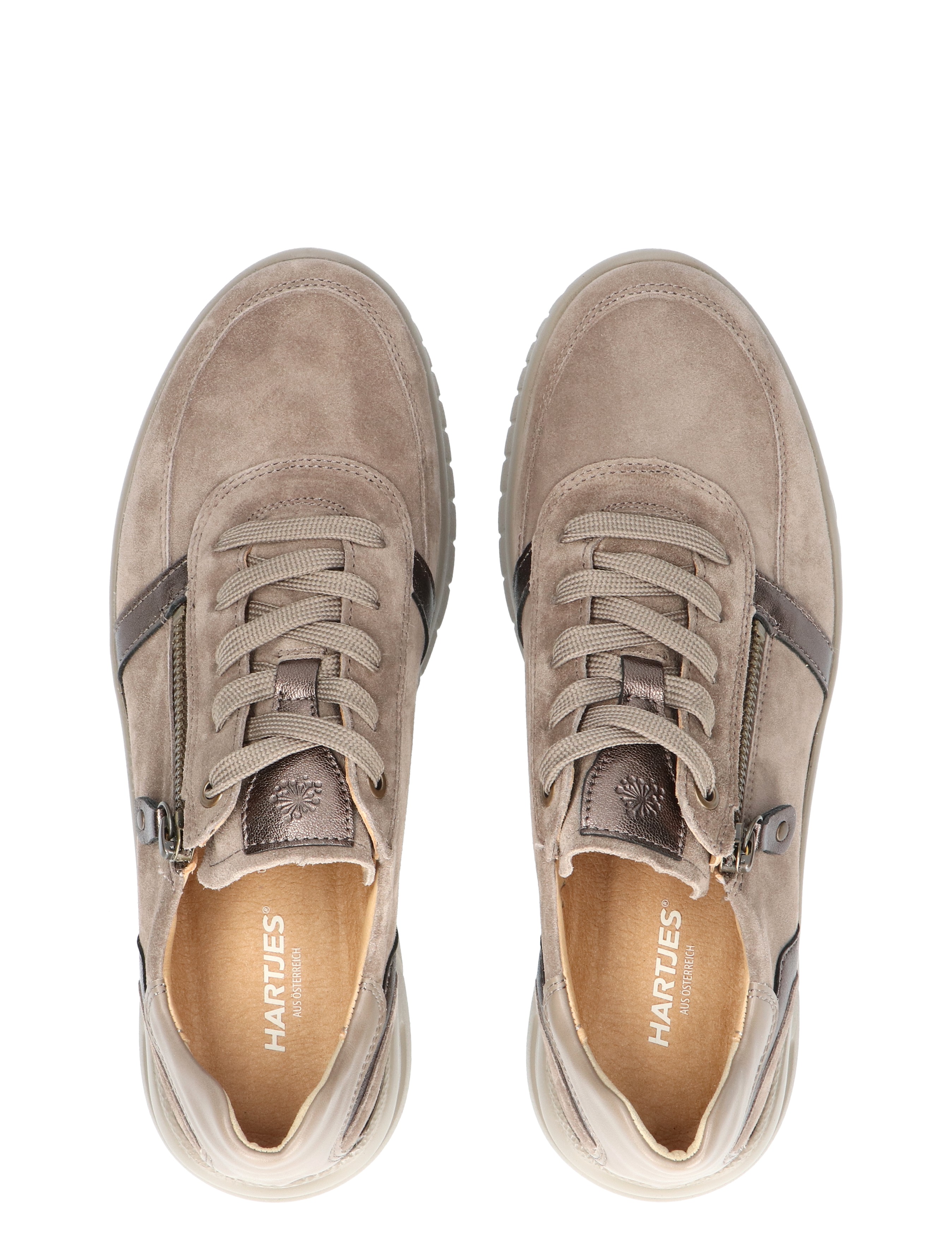 Hartjes - Wave Shoe Taupe G+ Wijdte - Dames - Veterschoenen - Casual Veterschoenen - 48894_77_7