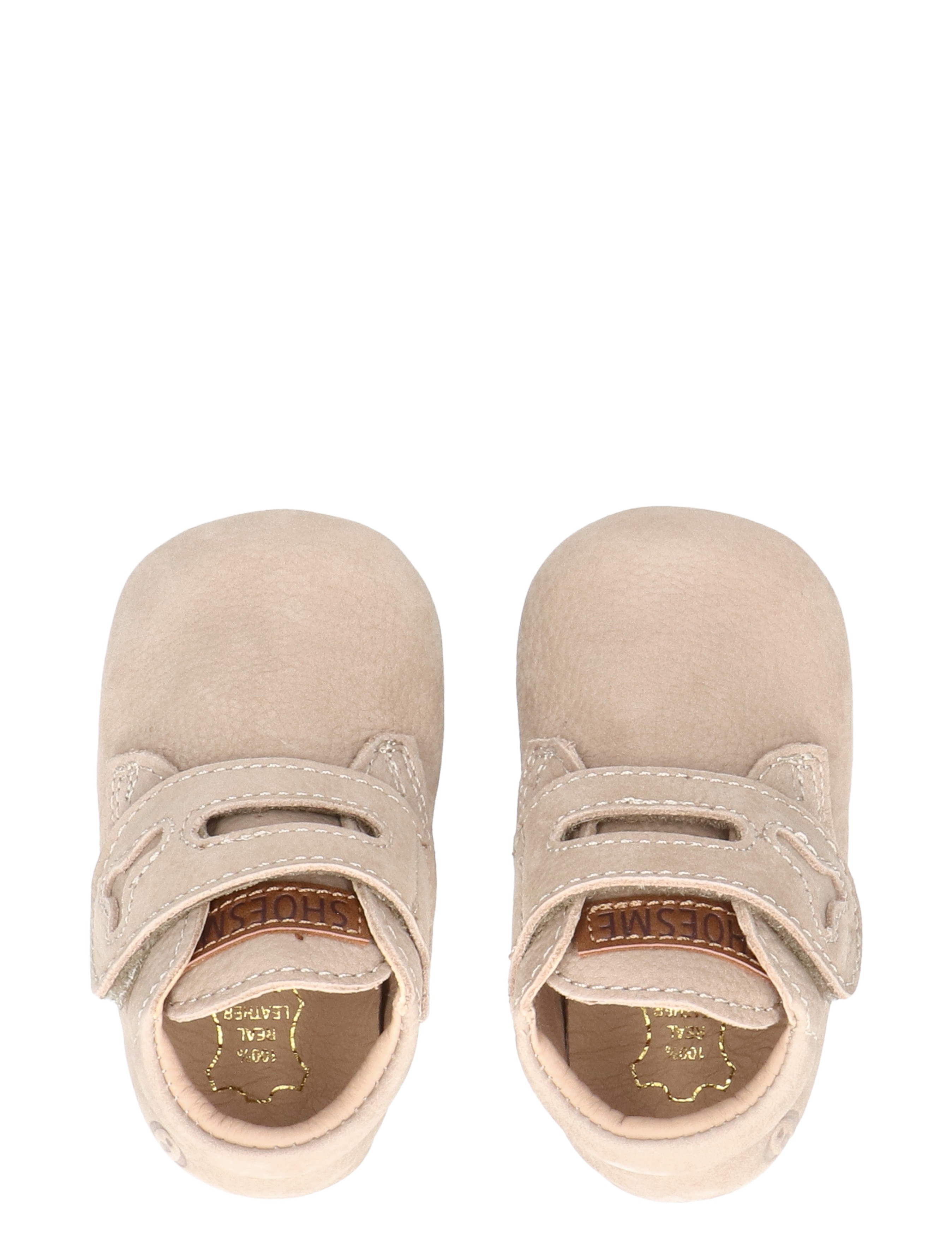 baby schoenen, neutraal beige, velcro schoenen, lichte suède, instapmodel