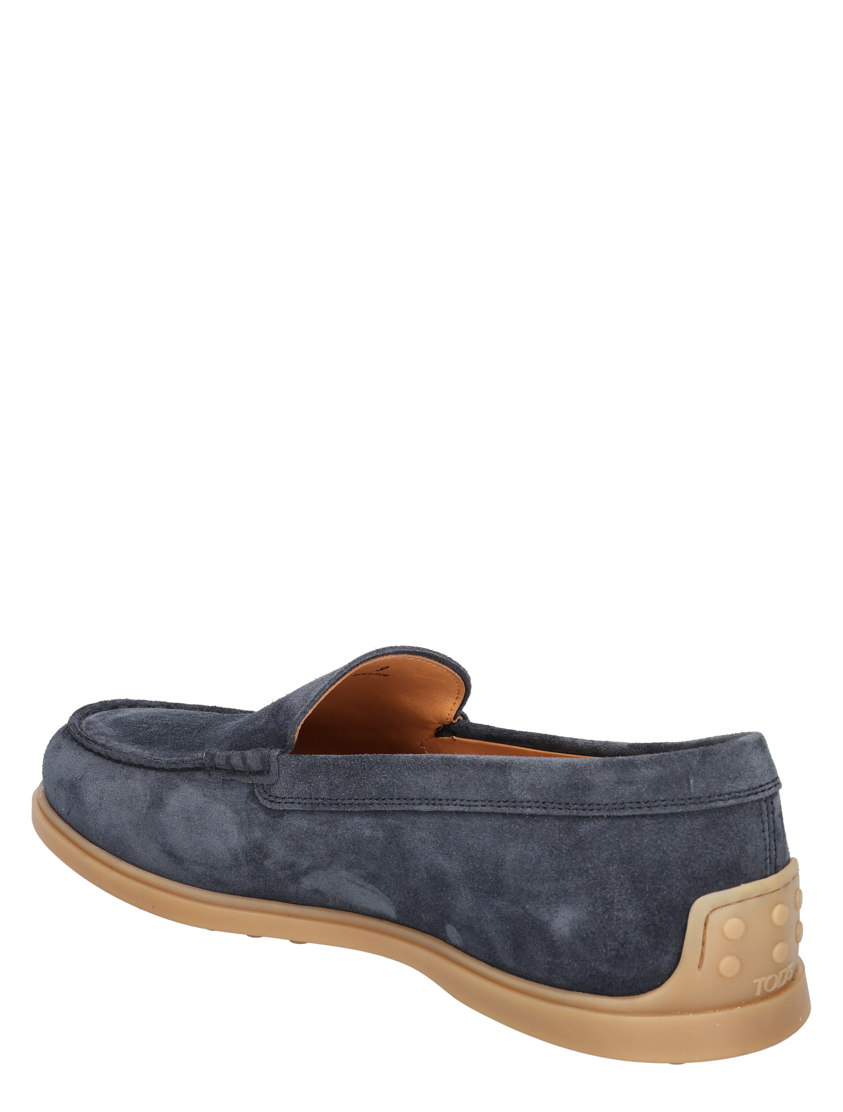 Tods - Slipper Loafer in Suede U805 Blue - Heren - Loafers - 49666_33_4