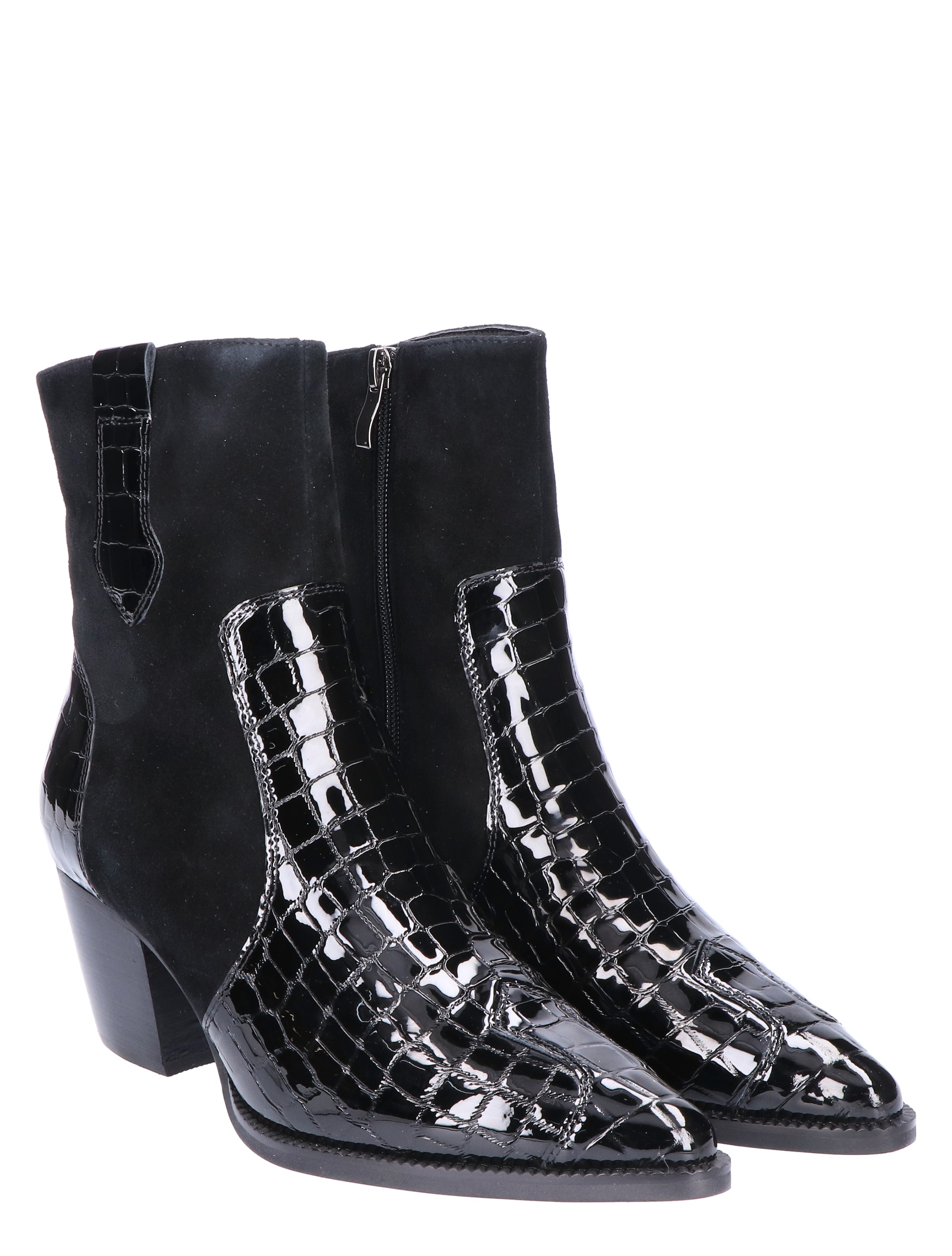Di Lauro - Sybylle Black Croco - Dames - Boots - Enkellaarsjes - 46270_11_5